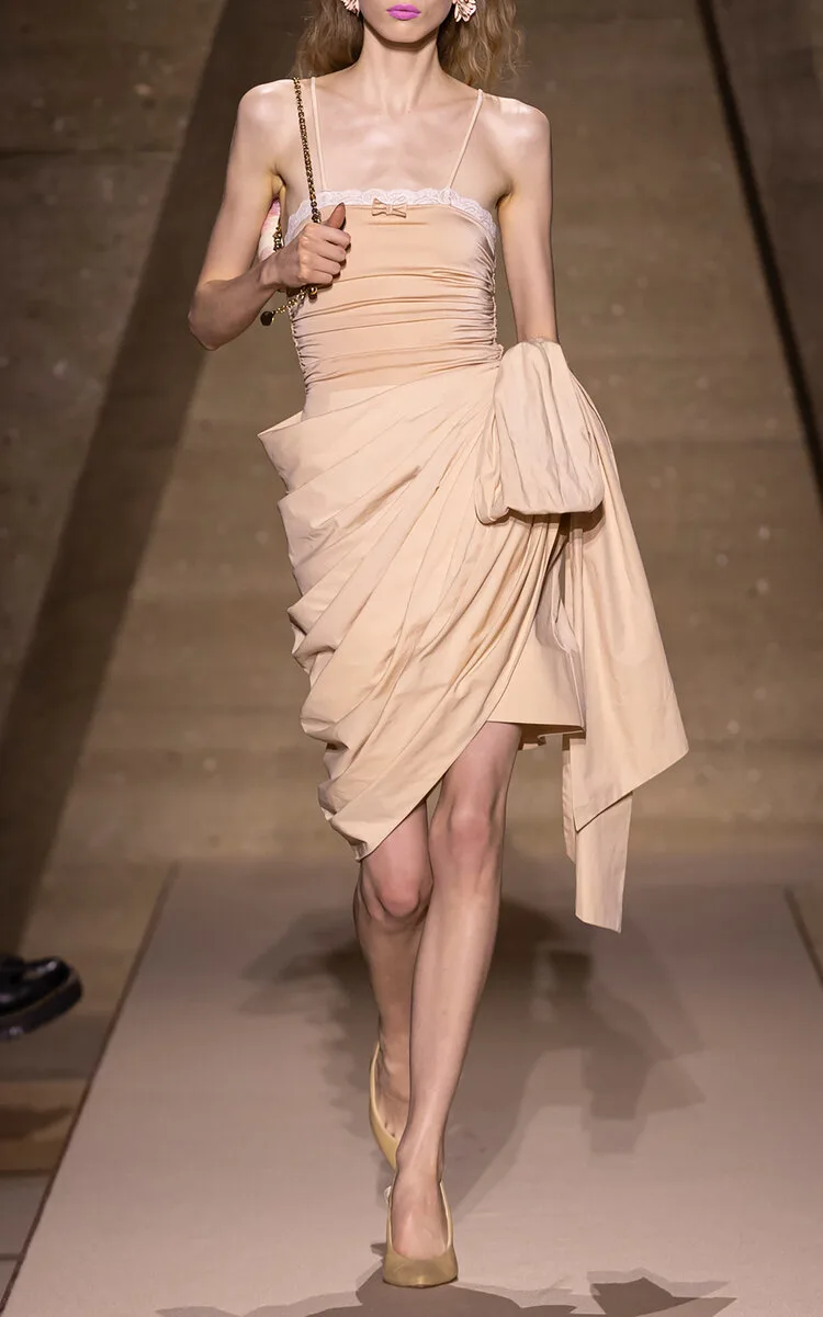 Draped Cotton Midi Skirt by Chloé