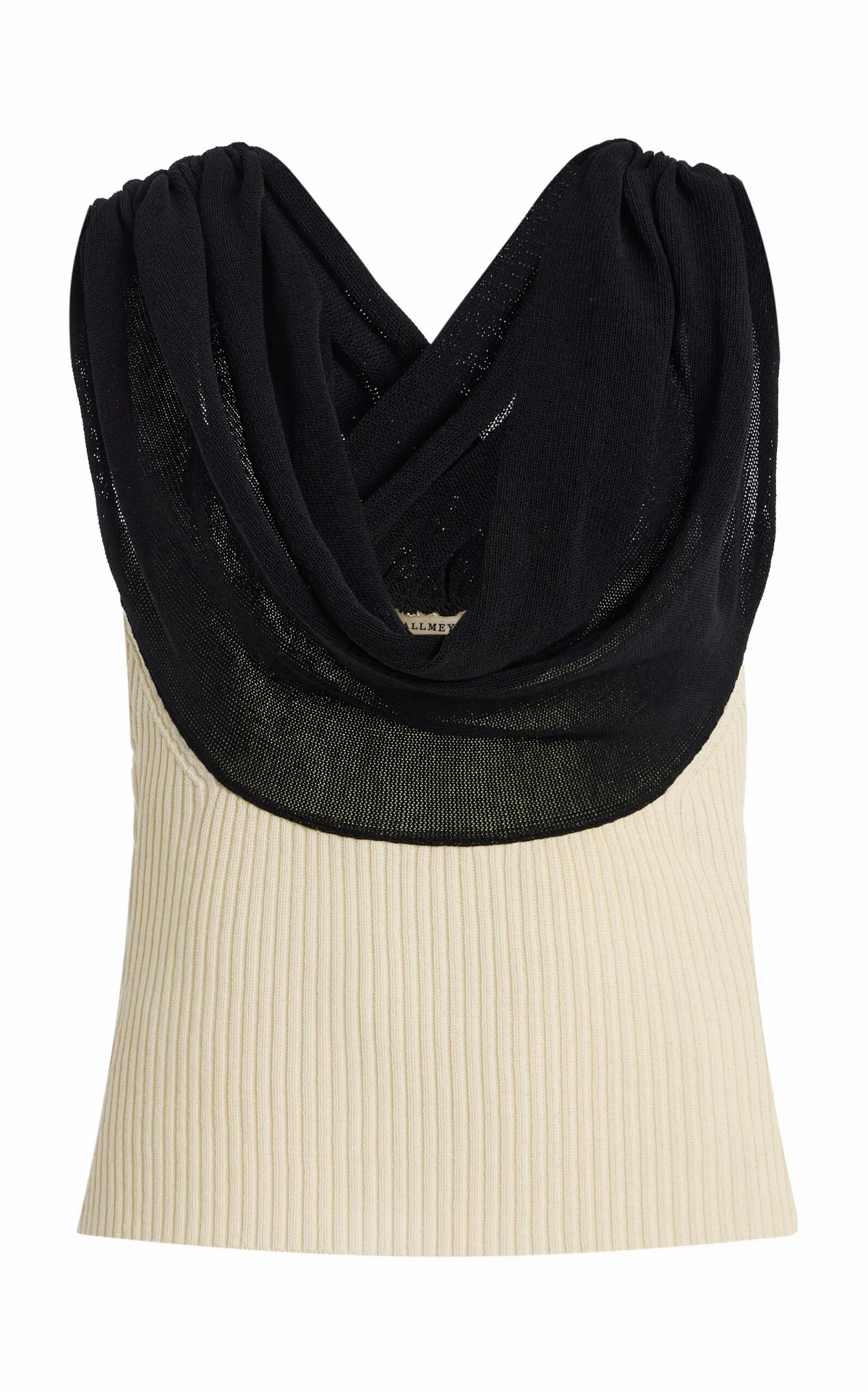 Meeka Cowl-Neck Cotton-Blend Top by KALLMEYER