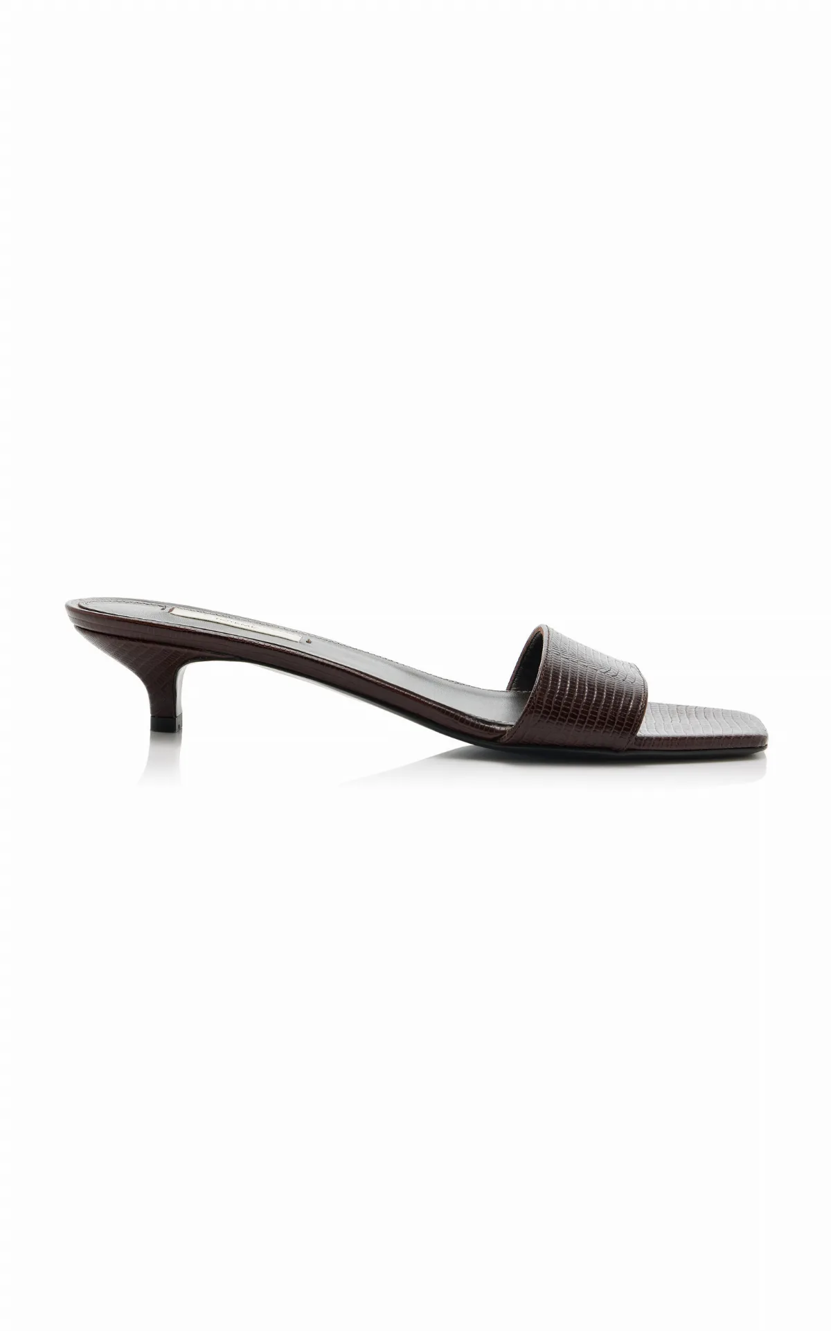 Lizard-Embossed Leather Mules by Toteme
