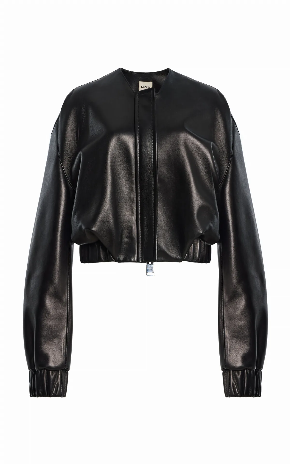 Cordan Plonge Leather Bomber Jacket by Khaite