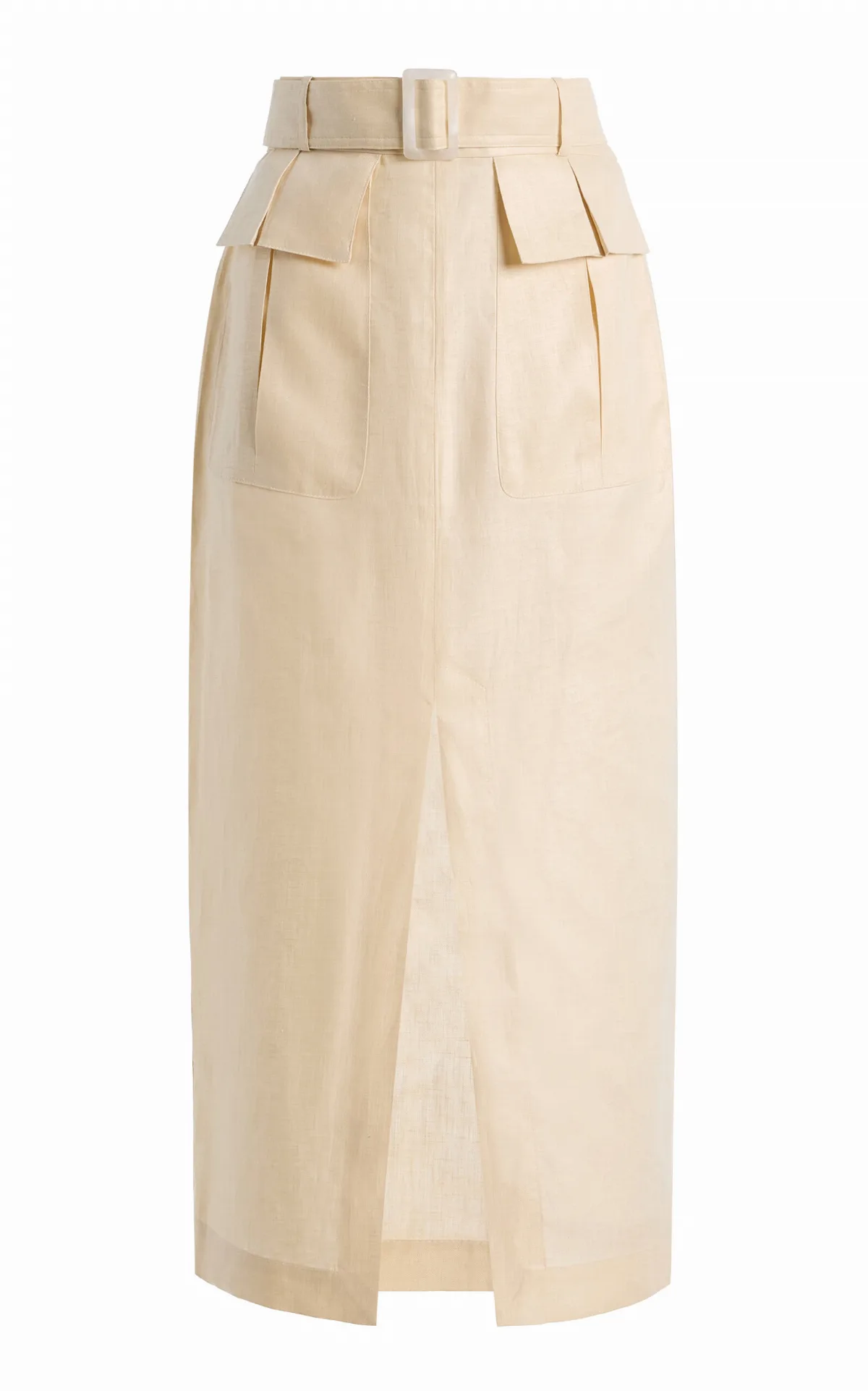 Linen Midi Cargo Skirt by Matthew Bruch