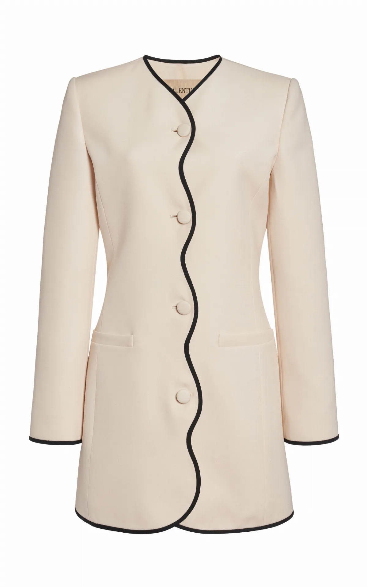 Solid Canvas Silk-Linen Jacket by Valentino Garavani
