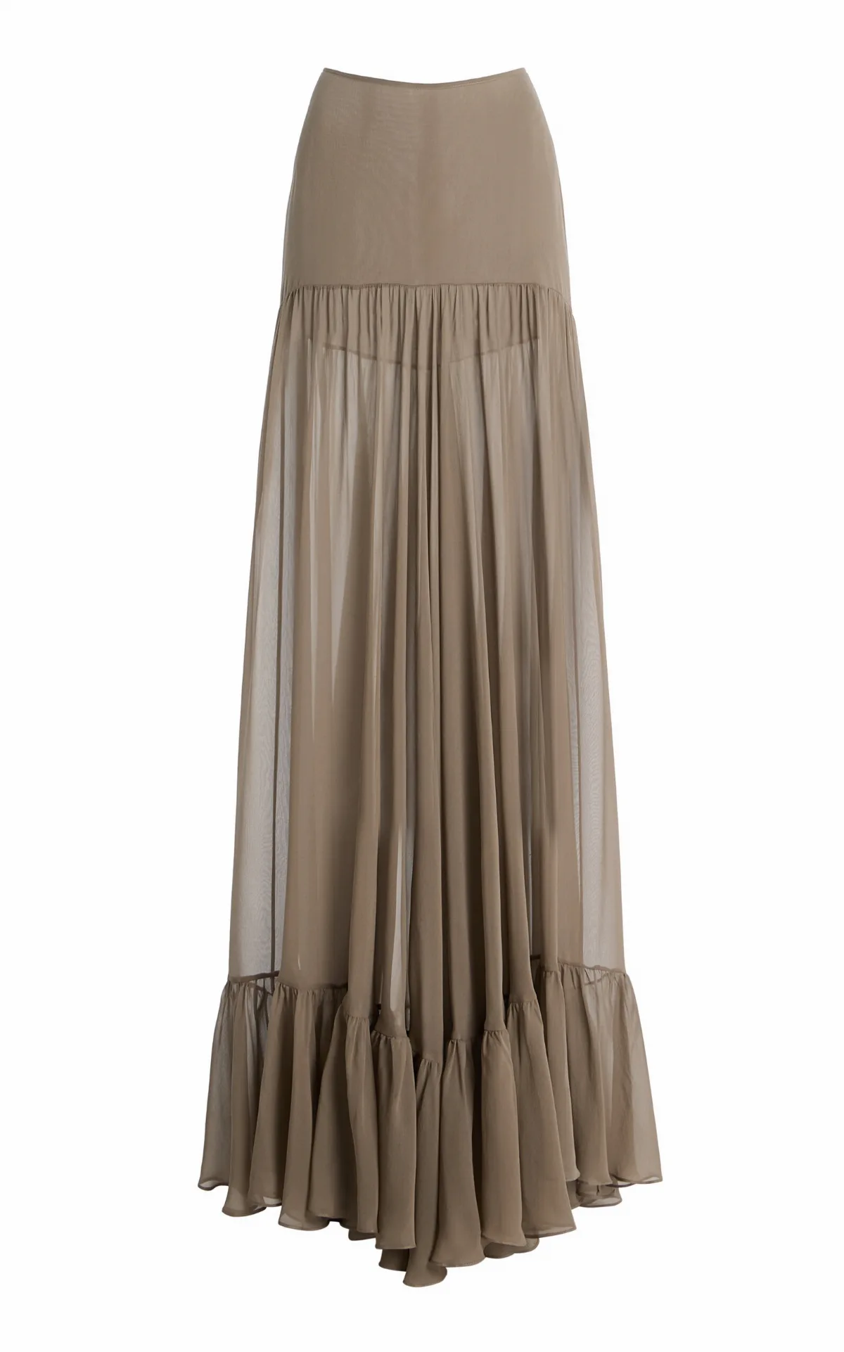 Regina Silk Georgette Fluid Maxi Skirt by Harithand