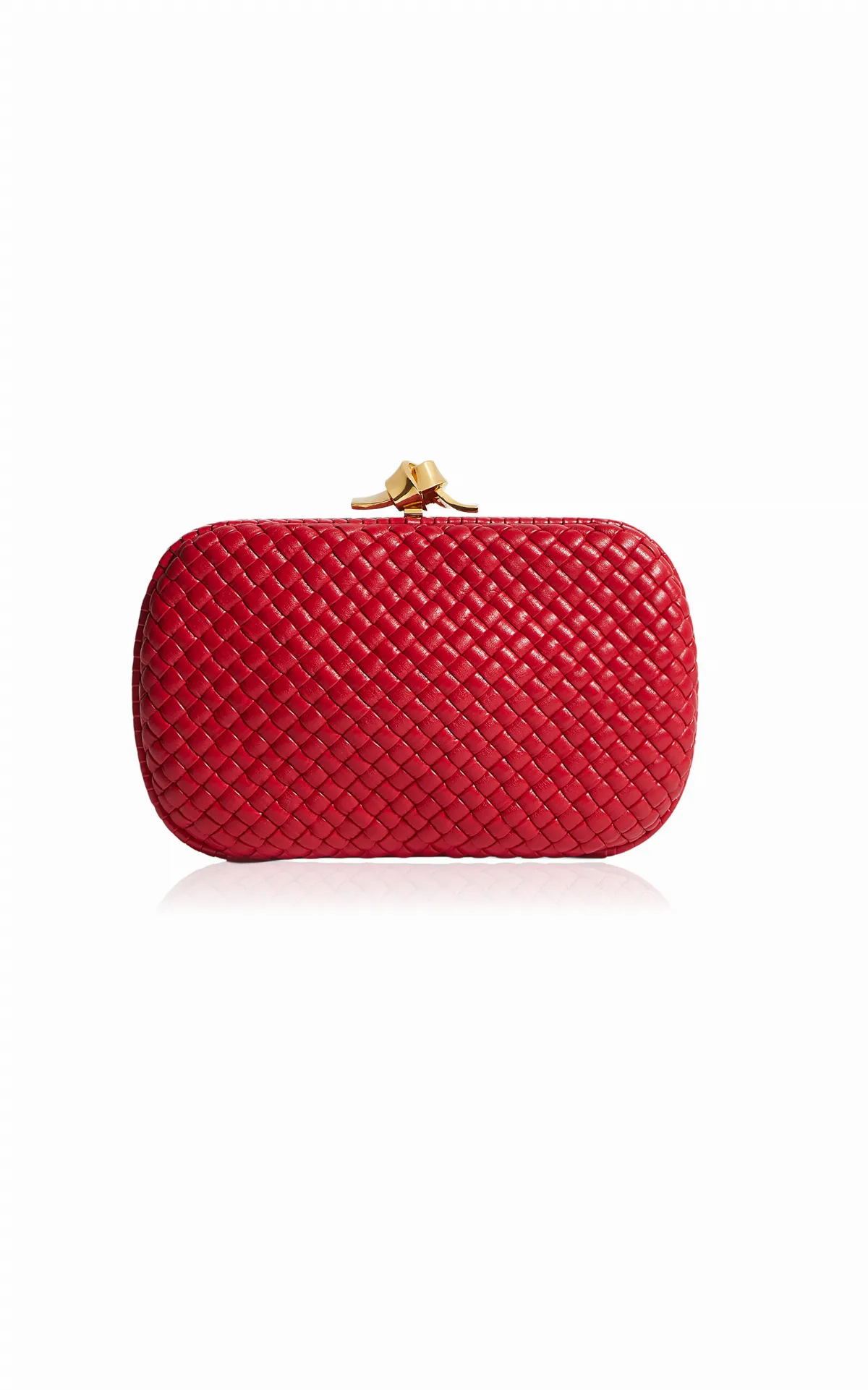 Intrecciato Leather Minaudiere Clutch by Bottega Veneta