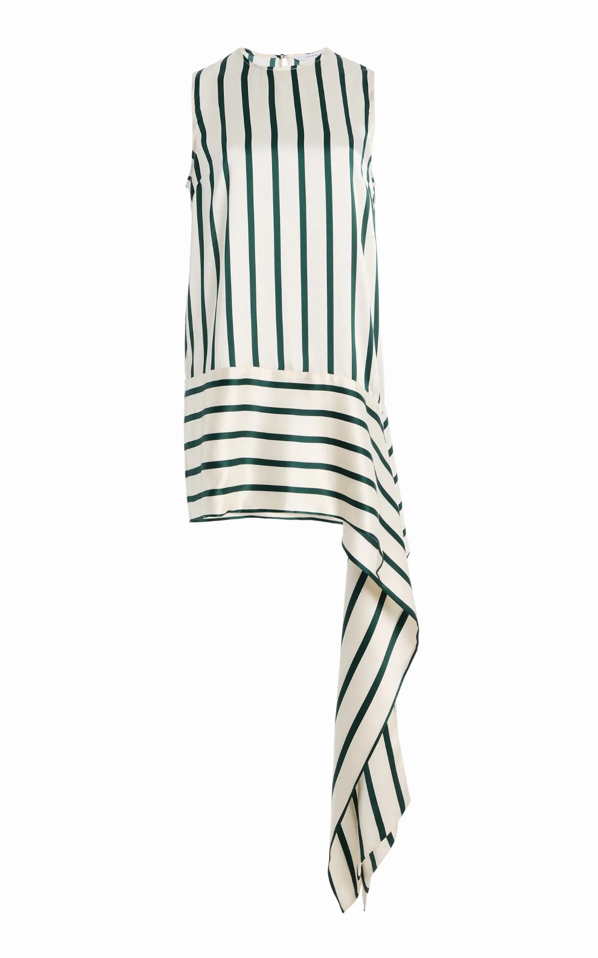 Cannes Sash-Hem Striped Silk Mini Dress by BONDI BORN