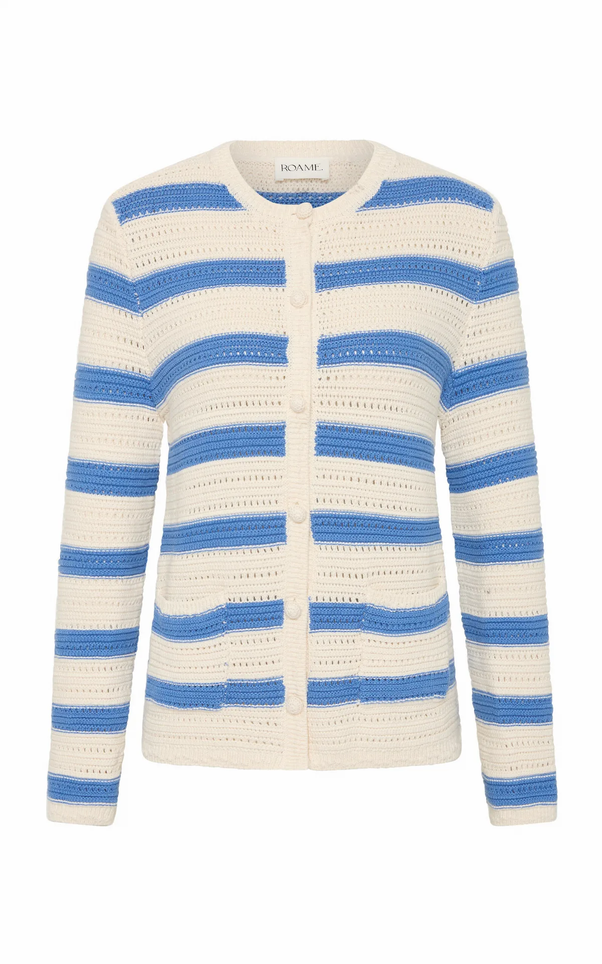 Manon Striped Cotton Knit Cardigan by ROAME