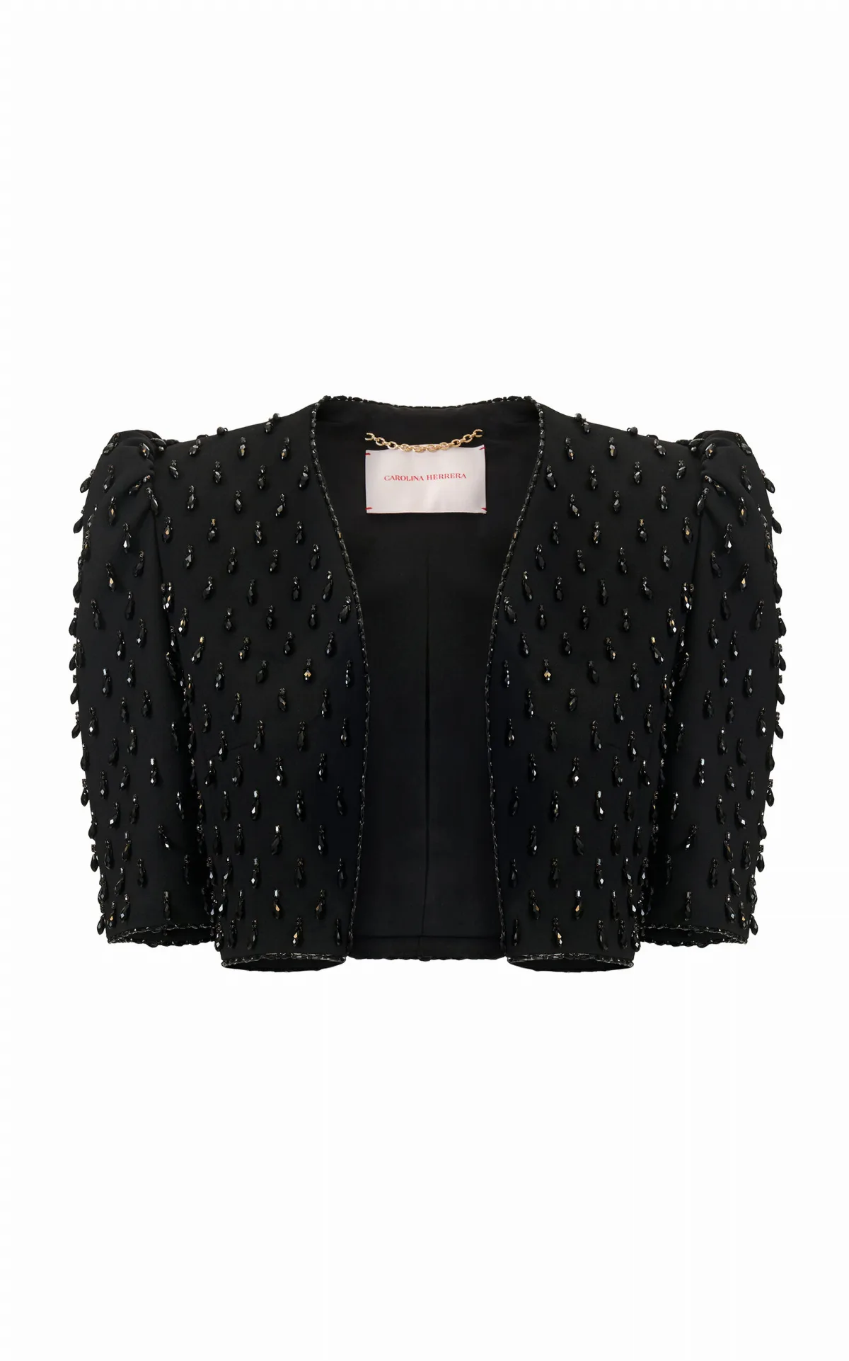 Embellished Bi-Stretch Wool Tailored Jacket by Carolina Herrera