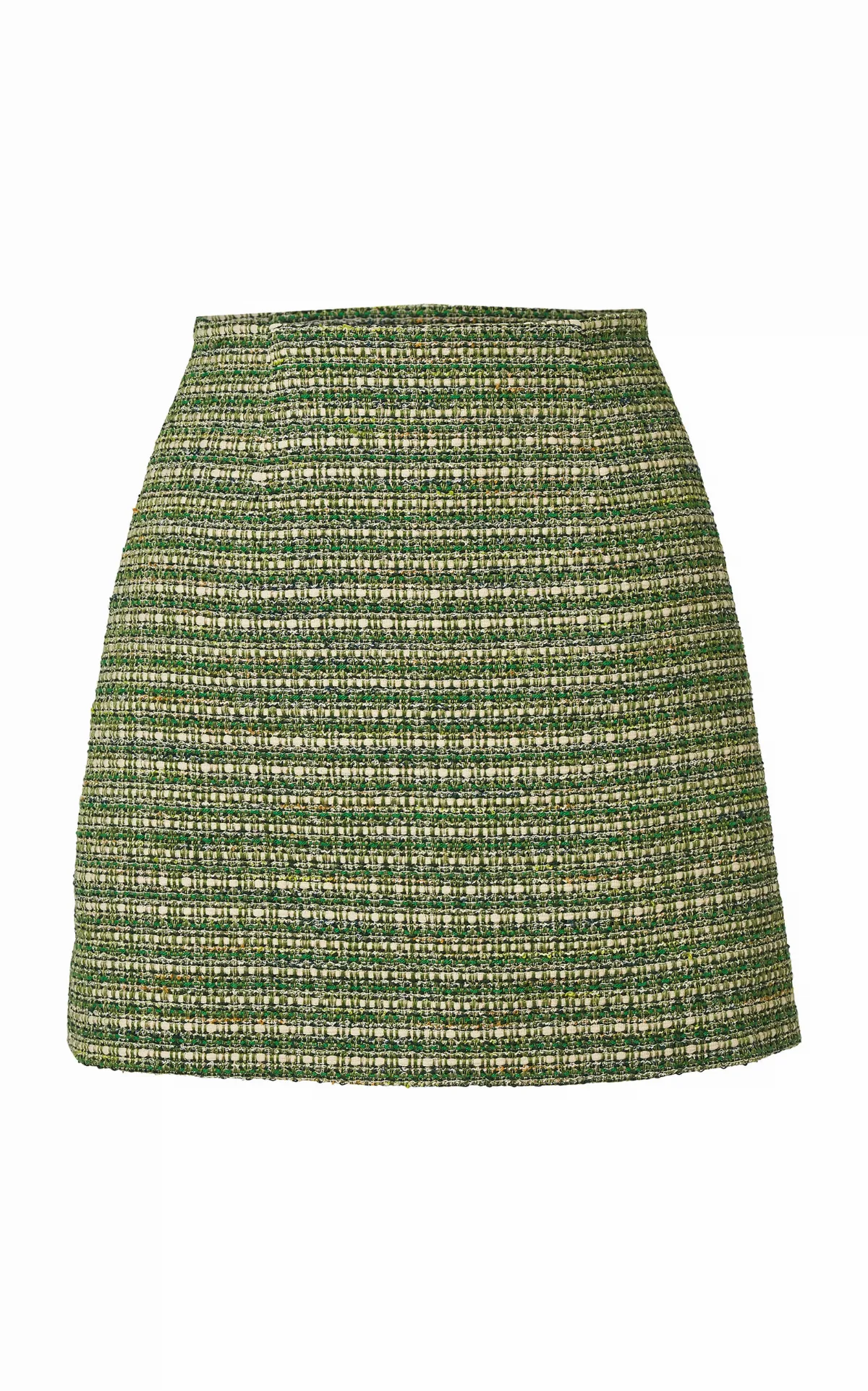 High-Rise Cotton-Blend Tweed Mini Skirt by Carolina Herrera