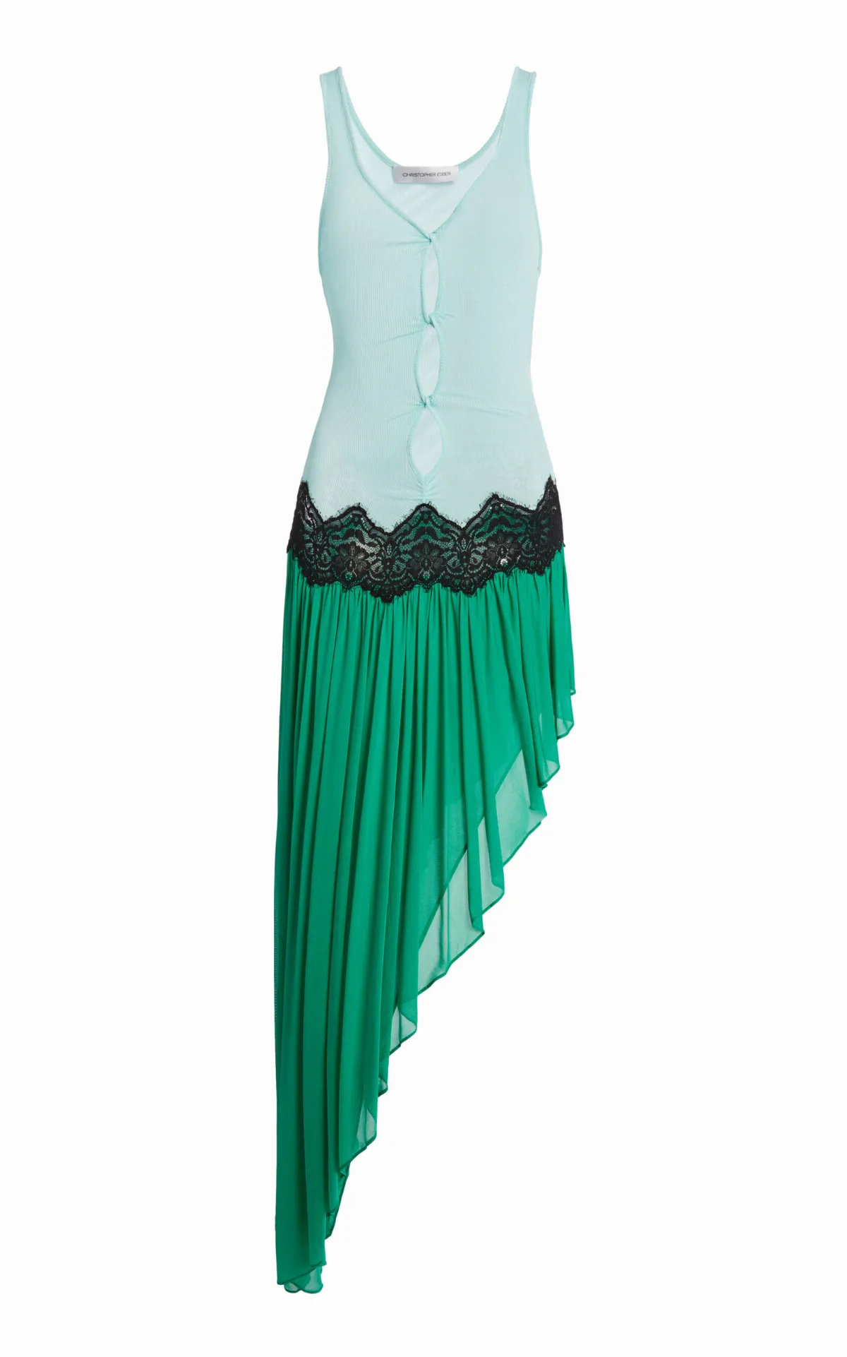 Open Twist Swept Tank Dress by Christopher Esber