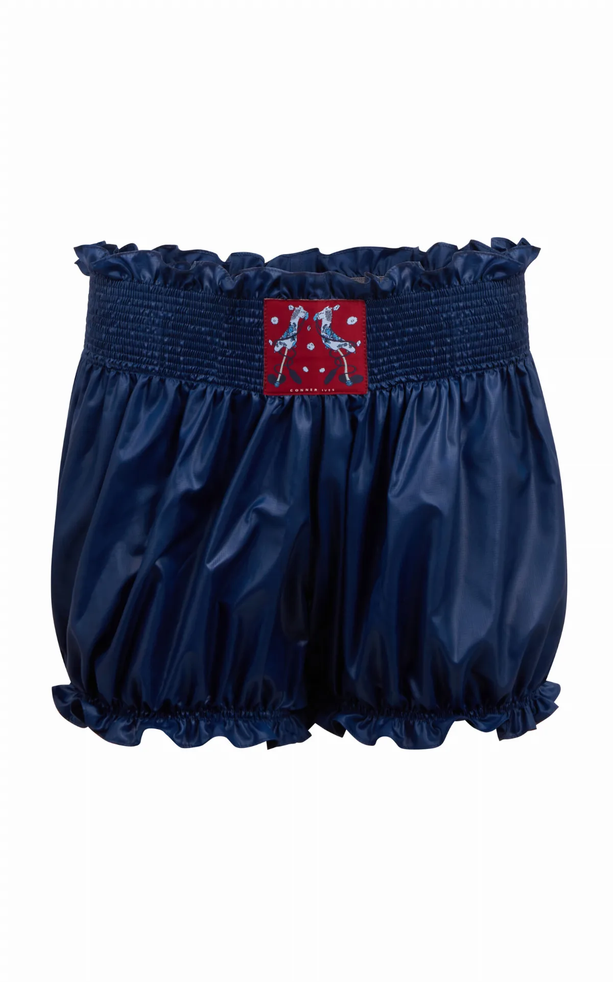 Shirred Bloomer Shorts by Conner Ives