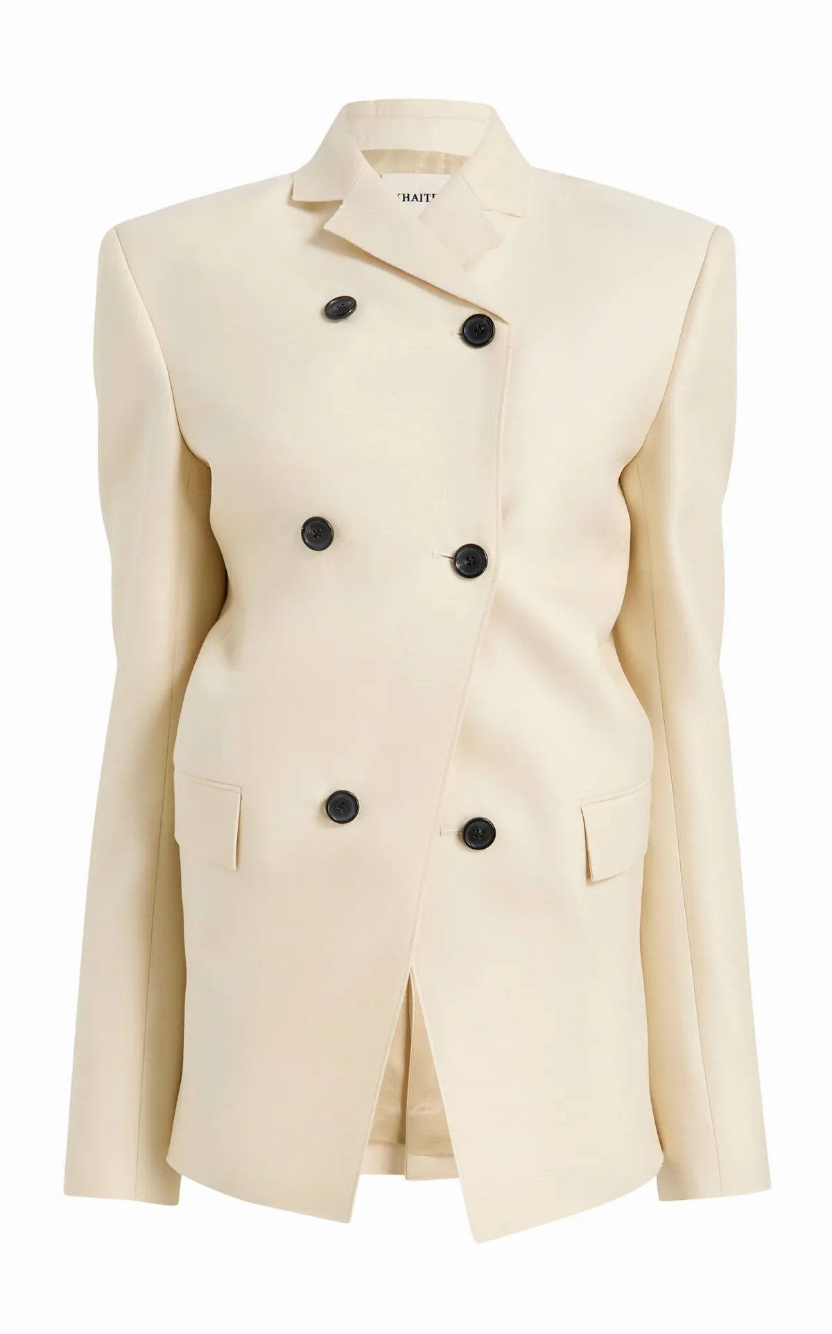Rolo Draped Wool-Silk Cady Jacket by Khaite