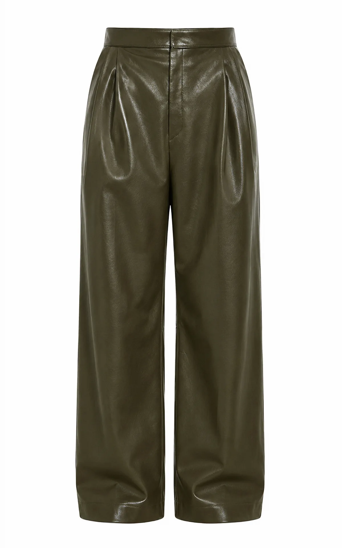Pleated Leather Wide-Leg Pants by Bottega Veneta