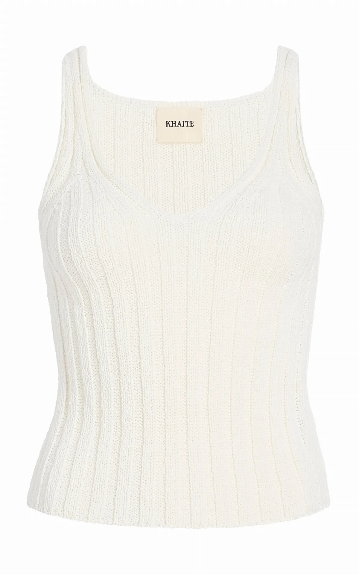 Val Ribbed Cotton-Blend Tank Top by Khaite