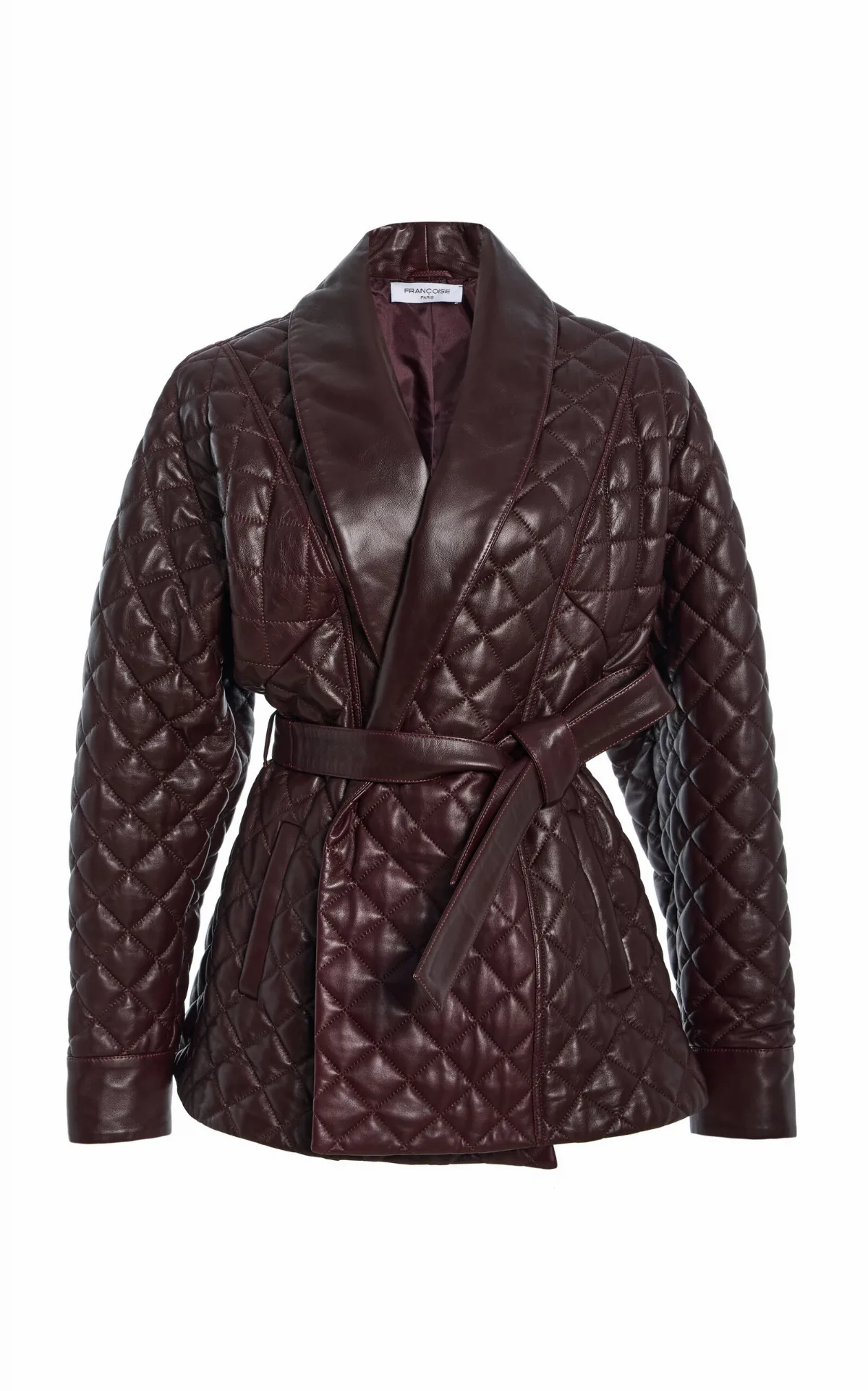 Costello Quilted Leather Wrap Jacket by FRANÇOISE