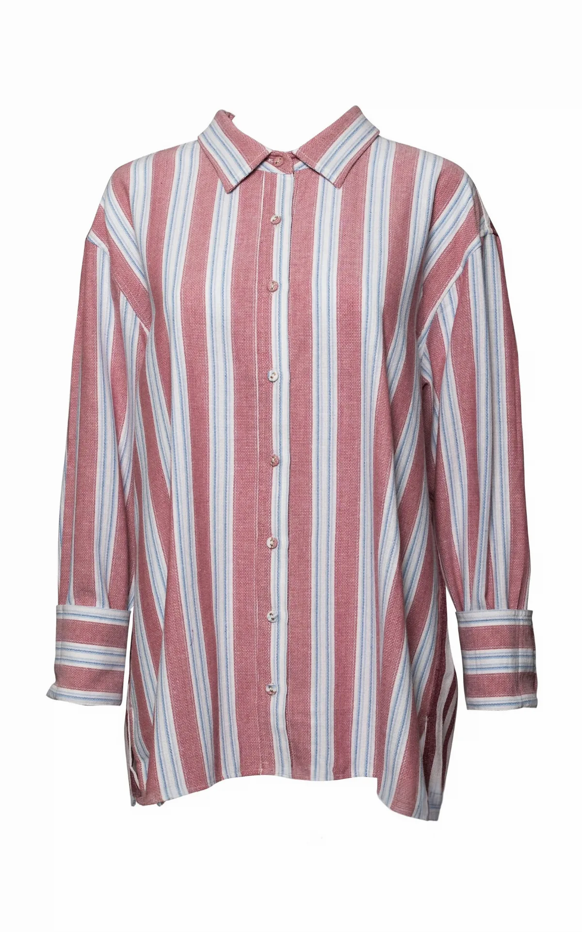 Classic Striped Cotton Button-Down Shirt by Coniglio Palm Beach