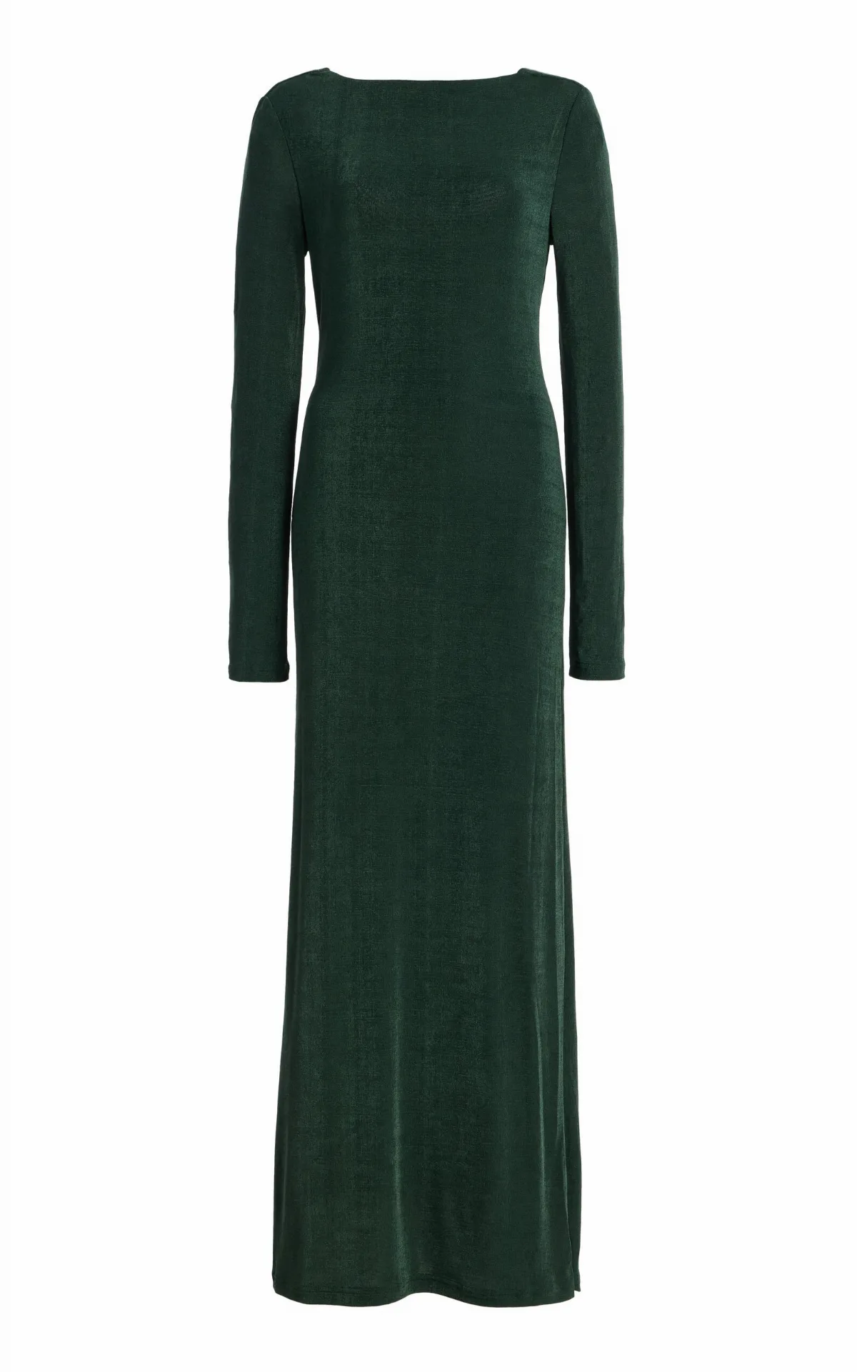 Luna Draped Jersey Open-Back Maxi Dress