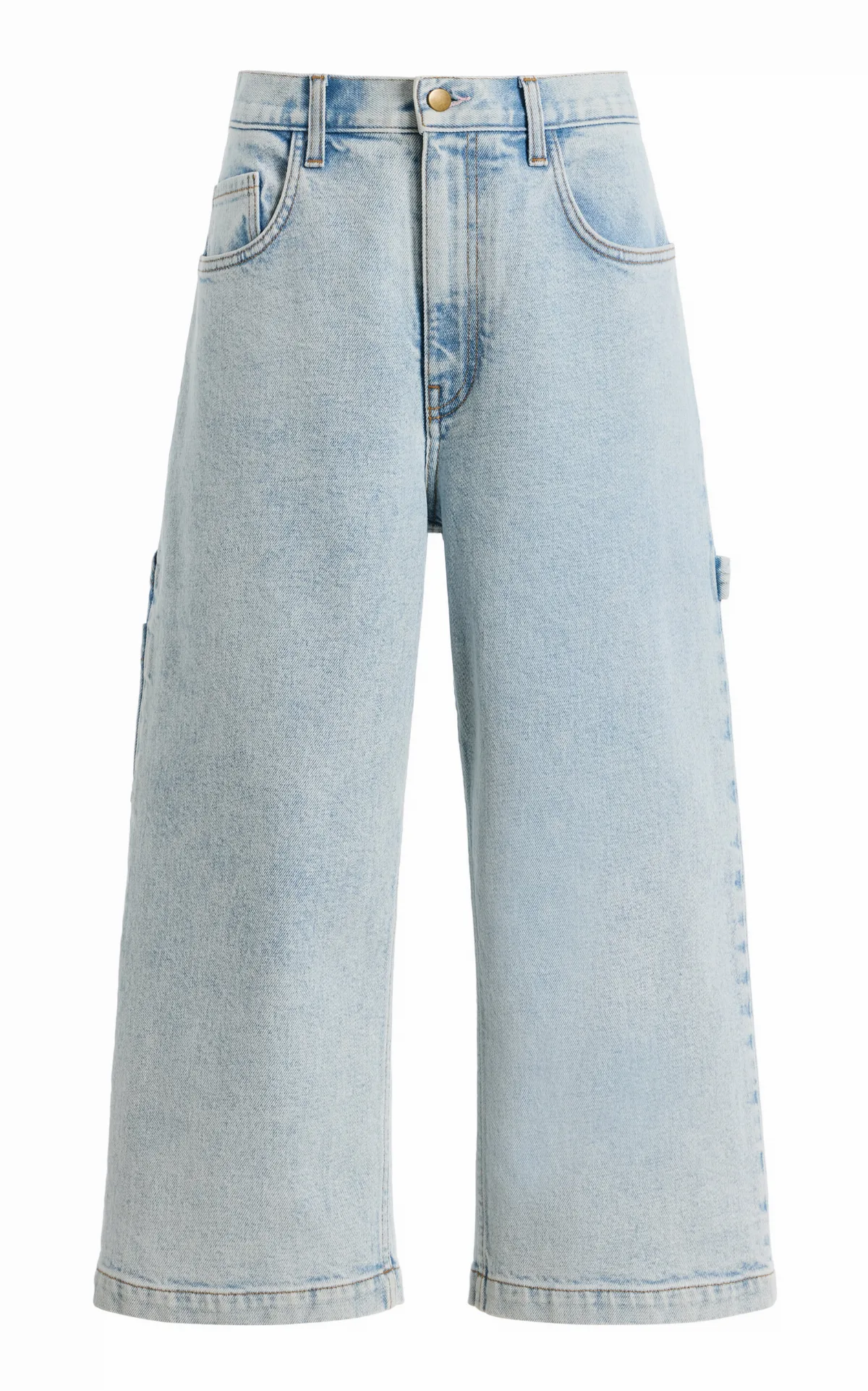 Skater Rigid Mid-Rise Wide-Leg Jeans by Sanderlak