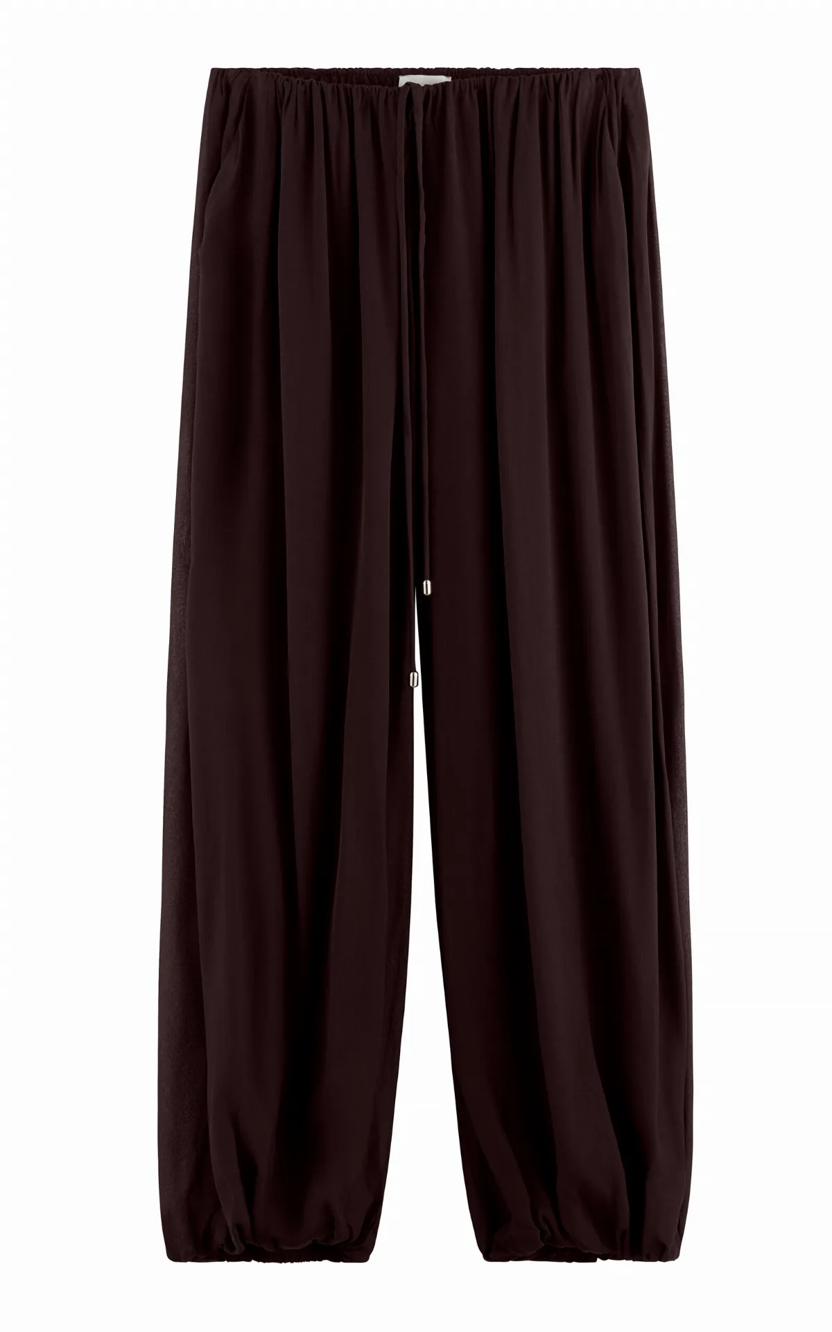 Ruched Crepe Wide-Leg Pants by ARAKII