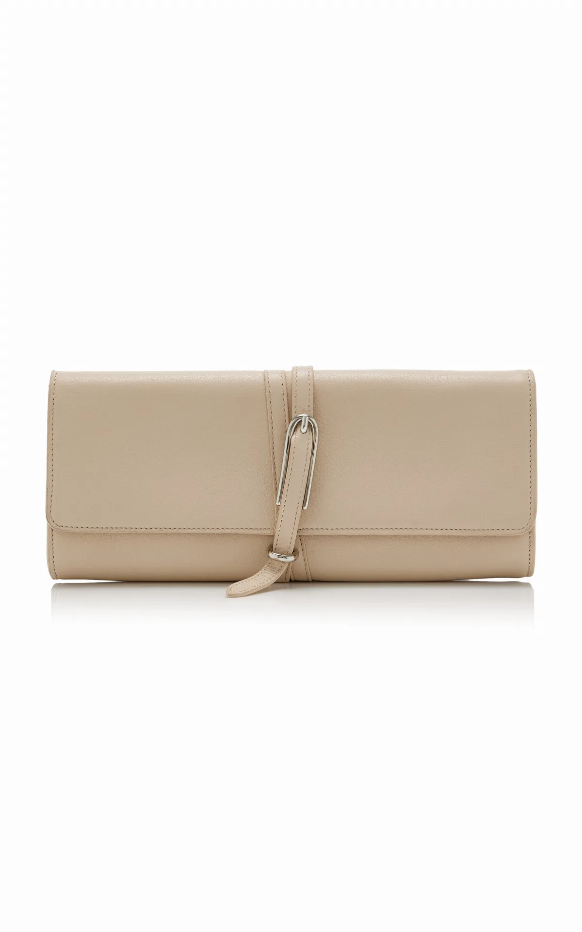 Belted Leather Clutch
