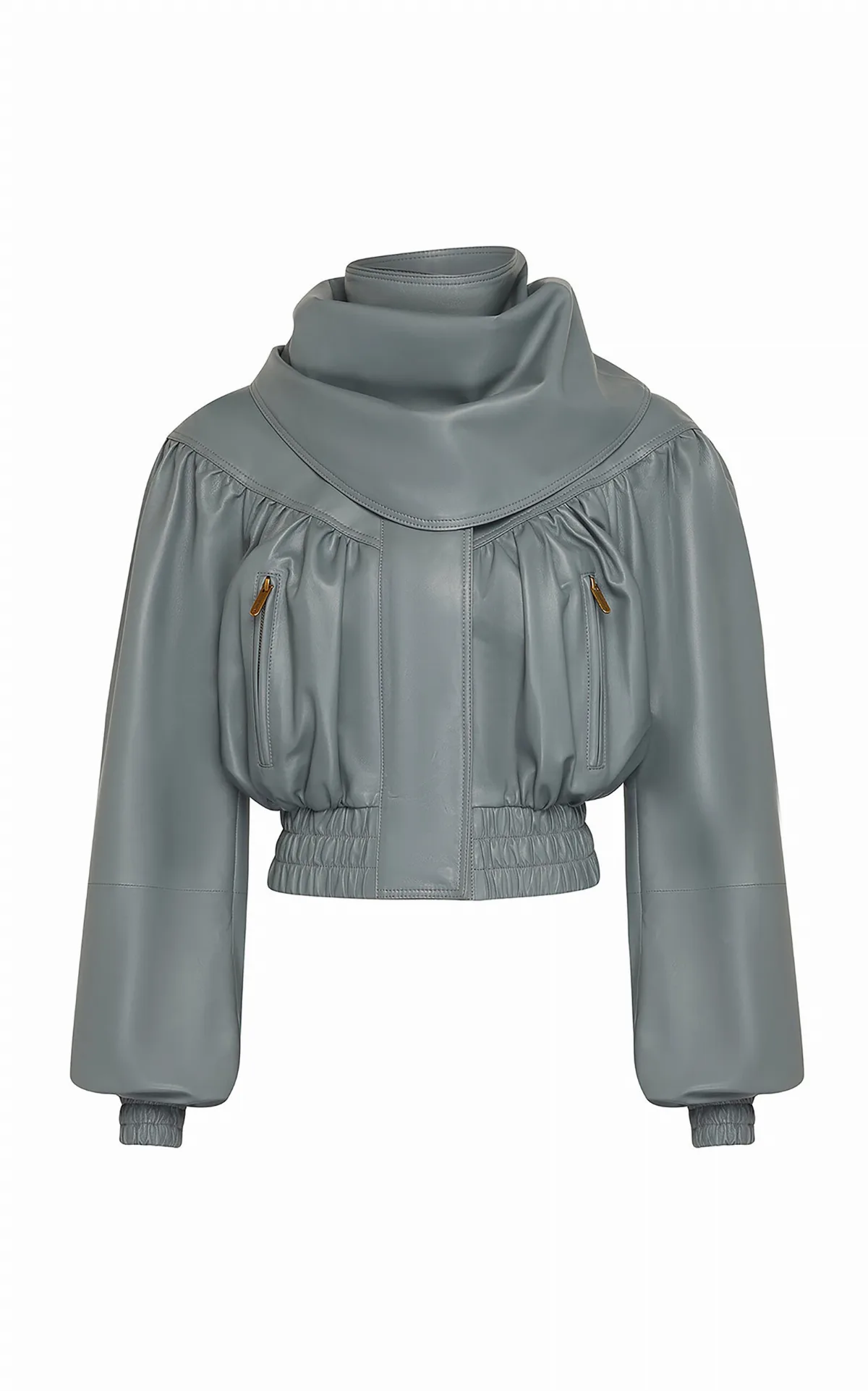 Valiant Draped Leather Jacket by Zimmermann