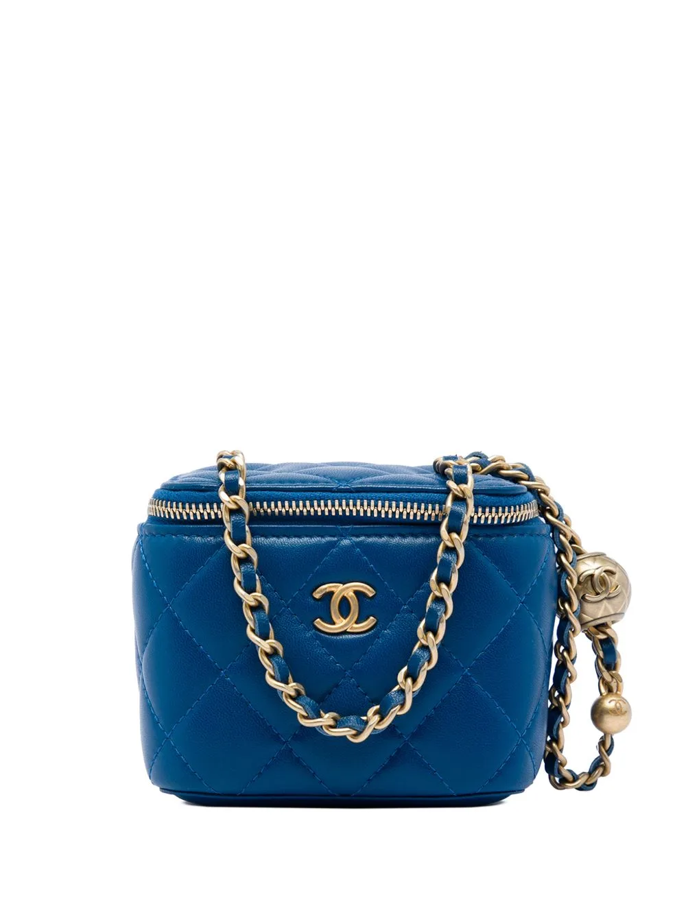 2020 Mini Quilted Lambskin Pearl Crush Vanity Case with Chain Crossbody Bag by CHANEL Pre-Owned