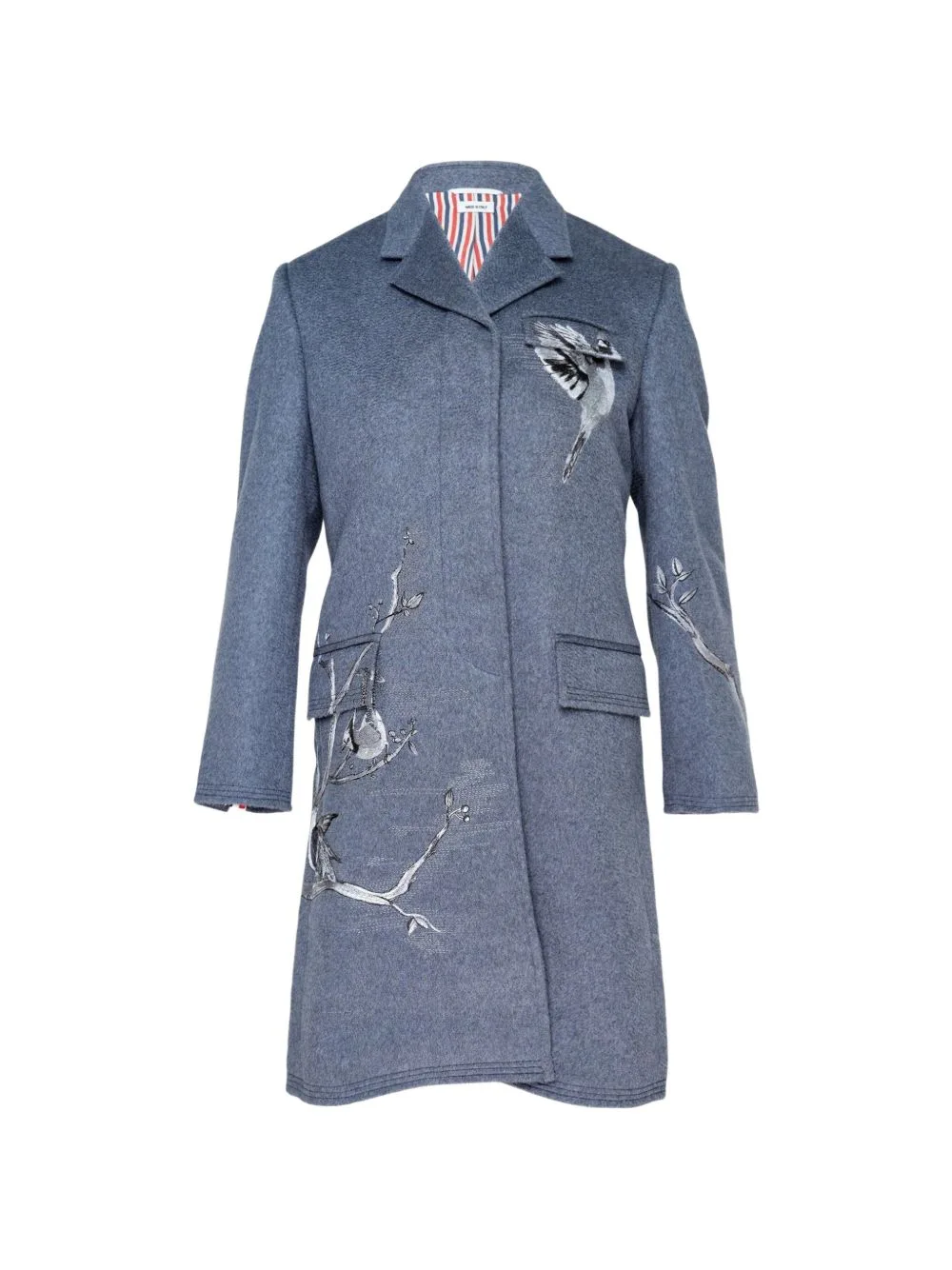 Embroidered Chesterfield Coat by Thom Browne