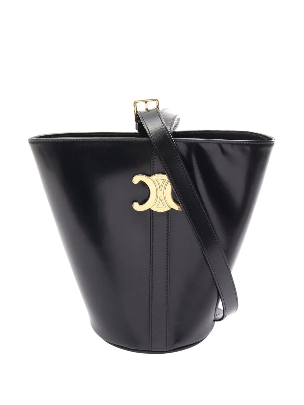 2021-2025 Leather Triomphe Bucket Bag by Celine Pre-Owned