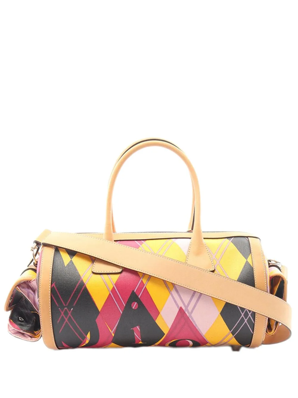 2004 Printed Coated Canvas Satchel by Christian Dior Pre-Owned