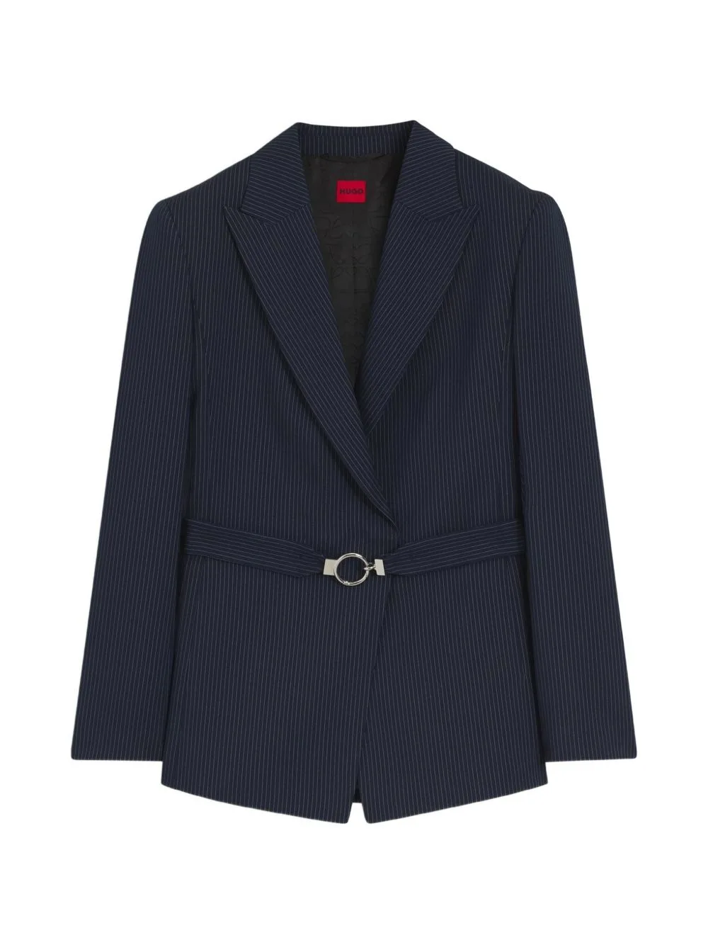 Pinstripe-Print Belted Blazer by HUGO