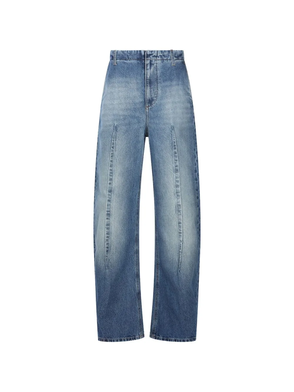 Seam-Detail Straight-Leg Jeans