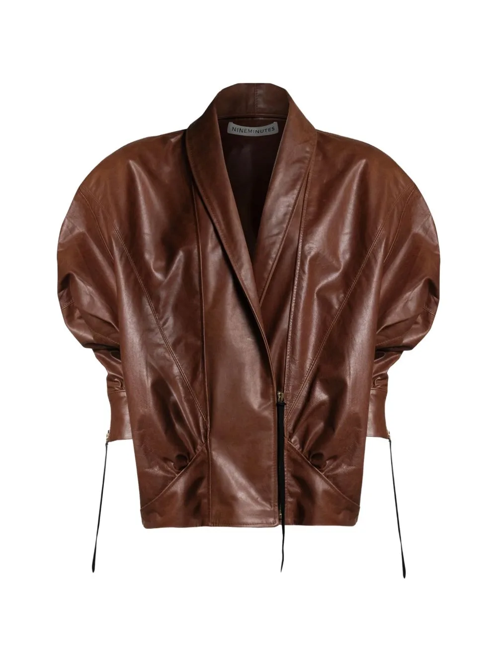 The Virgo Leather Cropped Jacket by Nineminutes