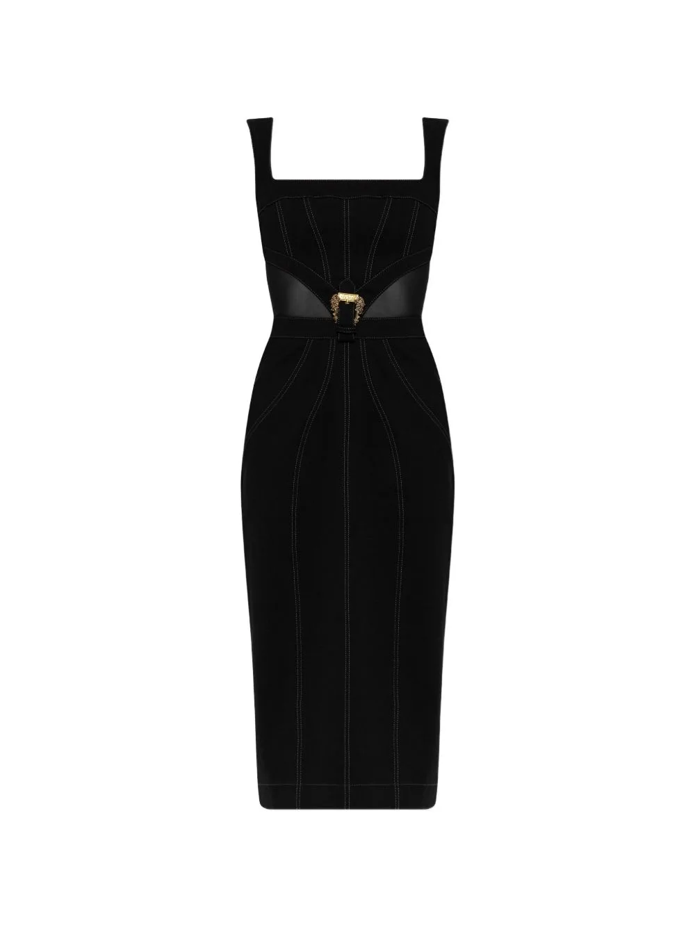 Buckle-Detail Midi Dress by Versace Jeans Couture