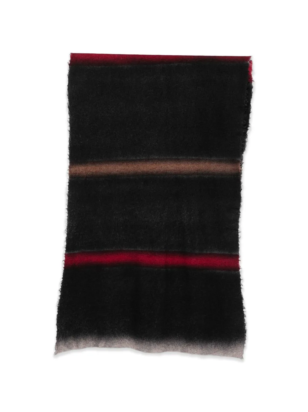 Eros Striped Frayed-Edge Scarf by Faliero Sarti