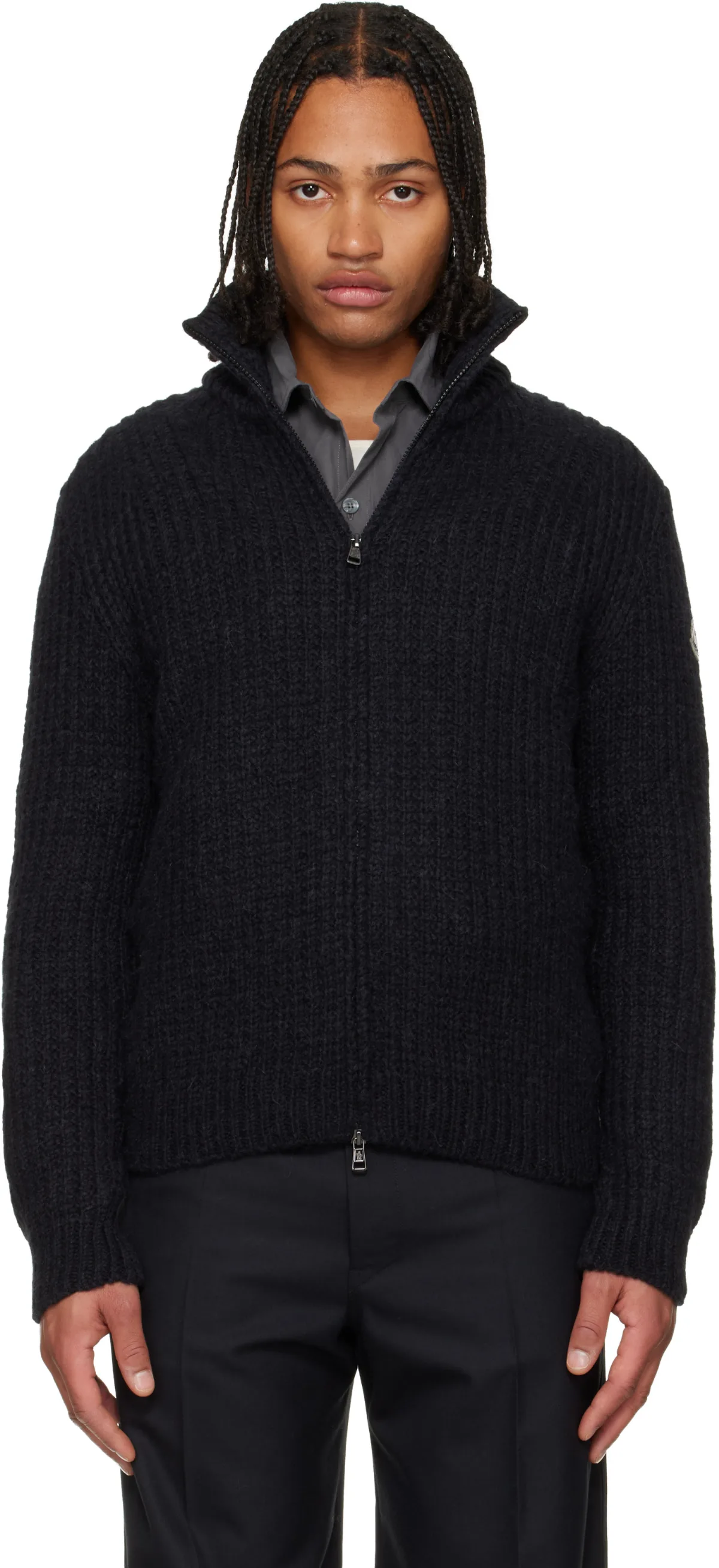 Alpaca & Wool Zip-Up Cardigan