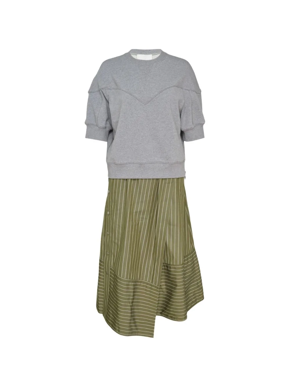 Striped-Print Layered-Effect Asymmetric Dress by 3.1 Phillip Lim