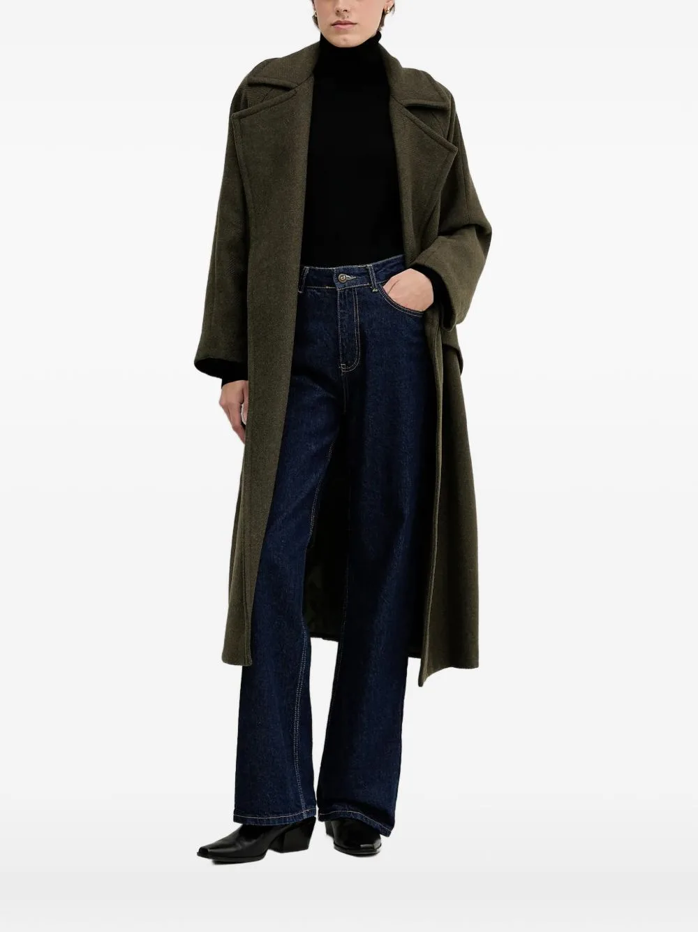 Belted Coat by Sandro Ferrone