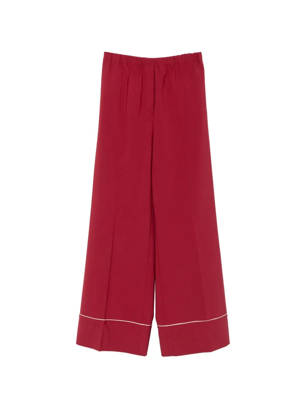 Piped Wide-Leg Trousers by Alberta Ferretti