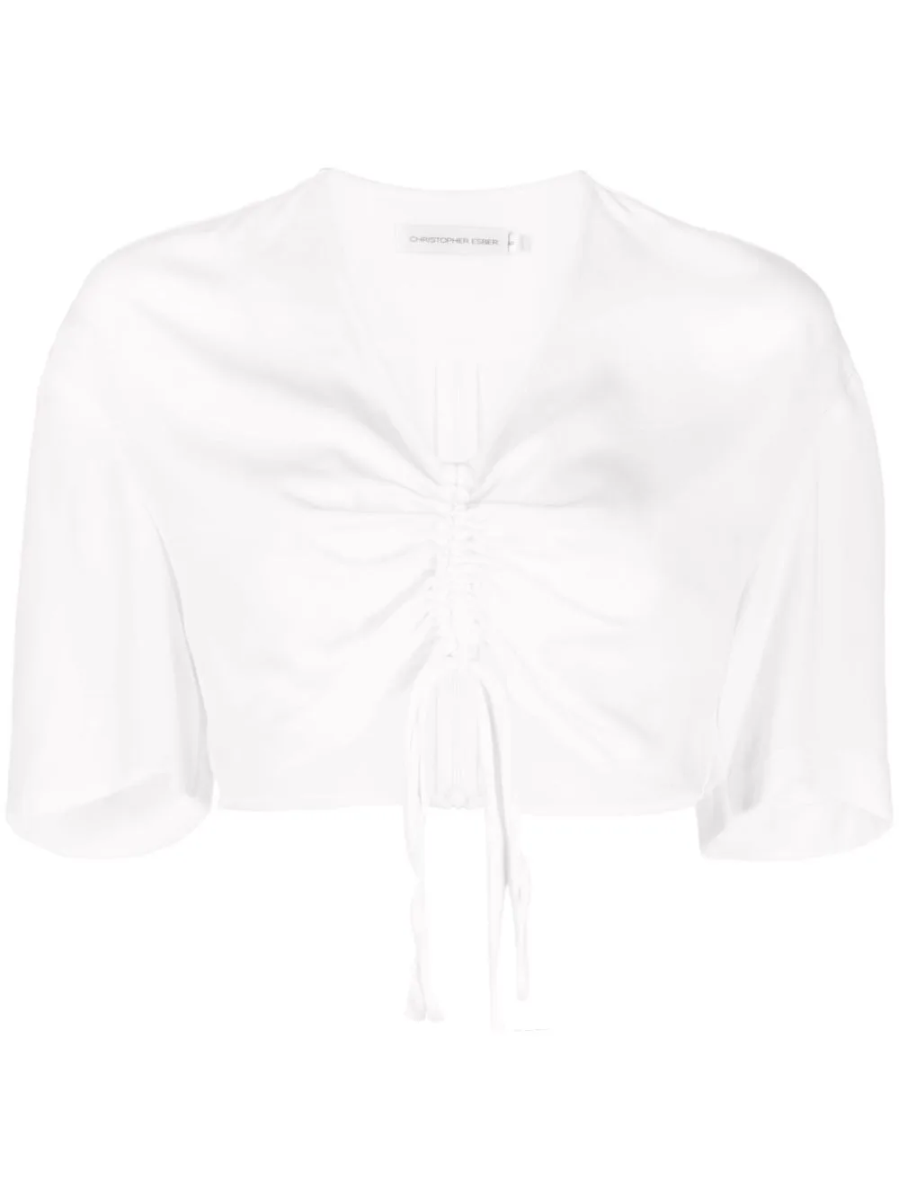 Drawstring Crop Top by Christopher Esber