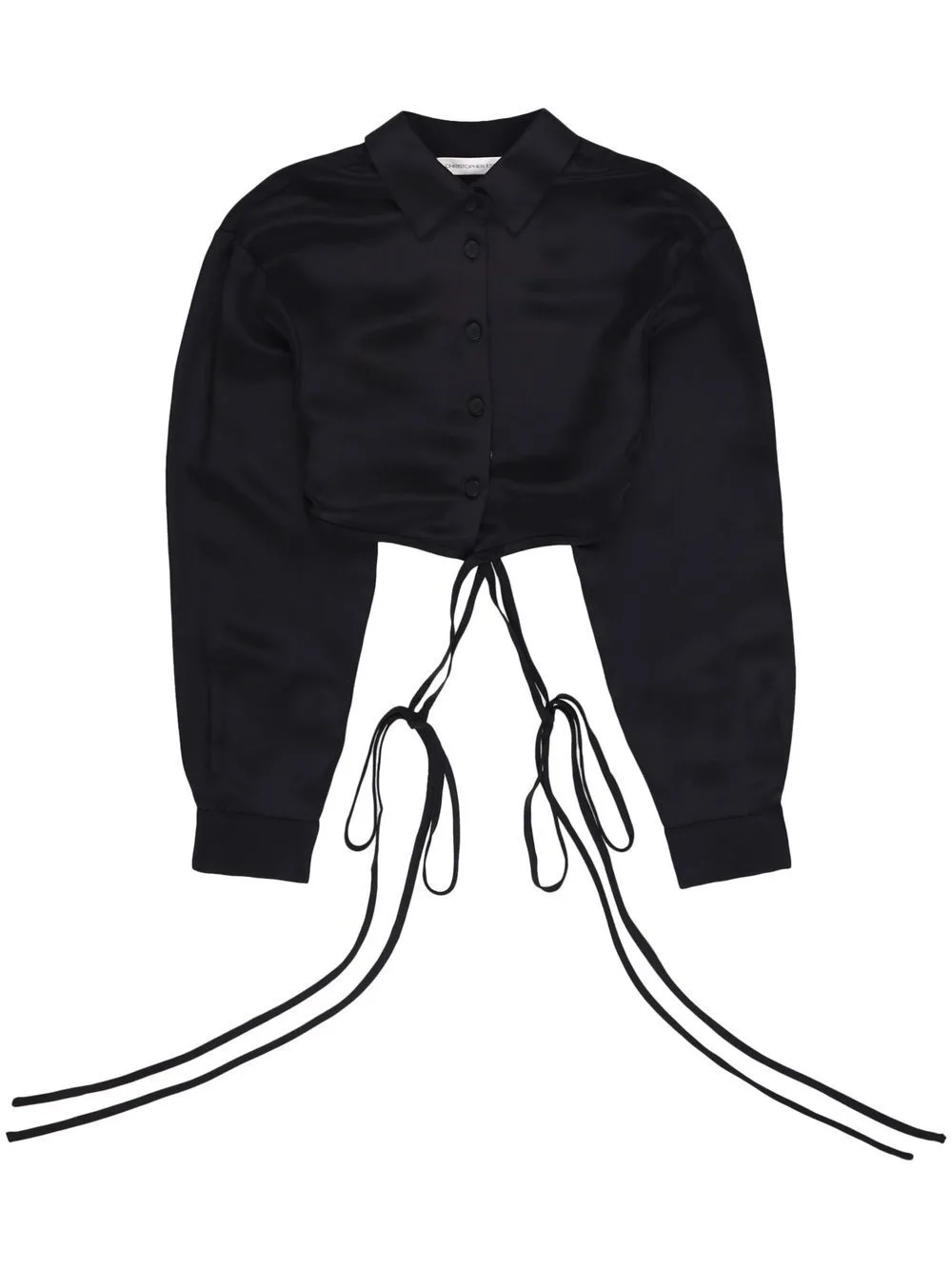 Tie-Fastening Silk Shirt by Christopher Esber