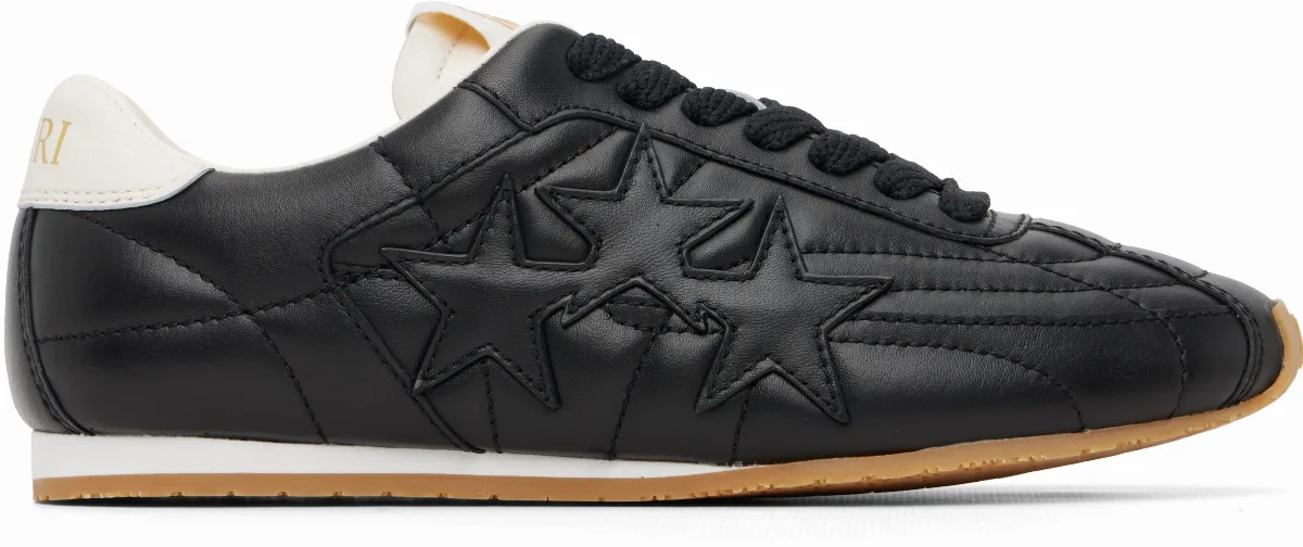 Black Pacific Football Flat Sneakers