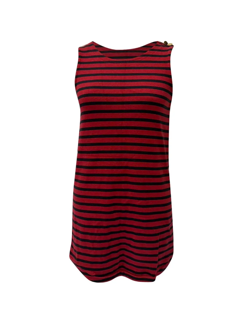 2010-2020s Striped Sleeveless Dress by SANDRO