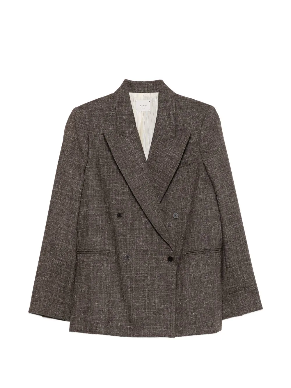 Double-Breasted Peaked-Lapels Blazer
