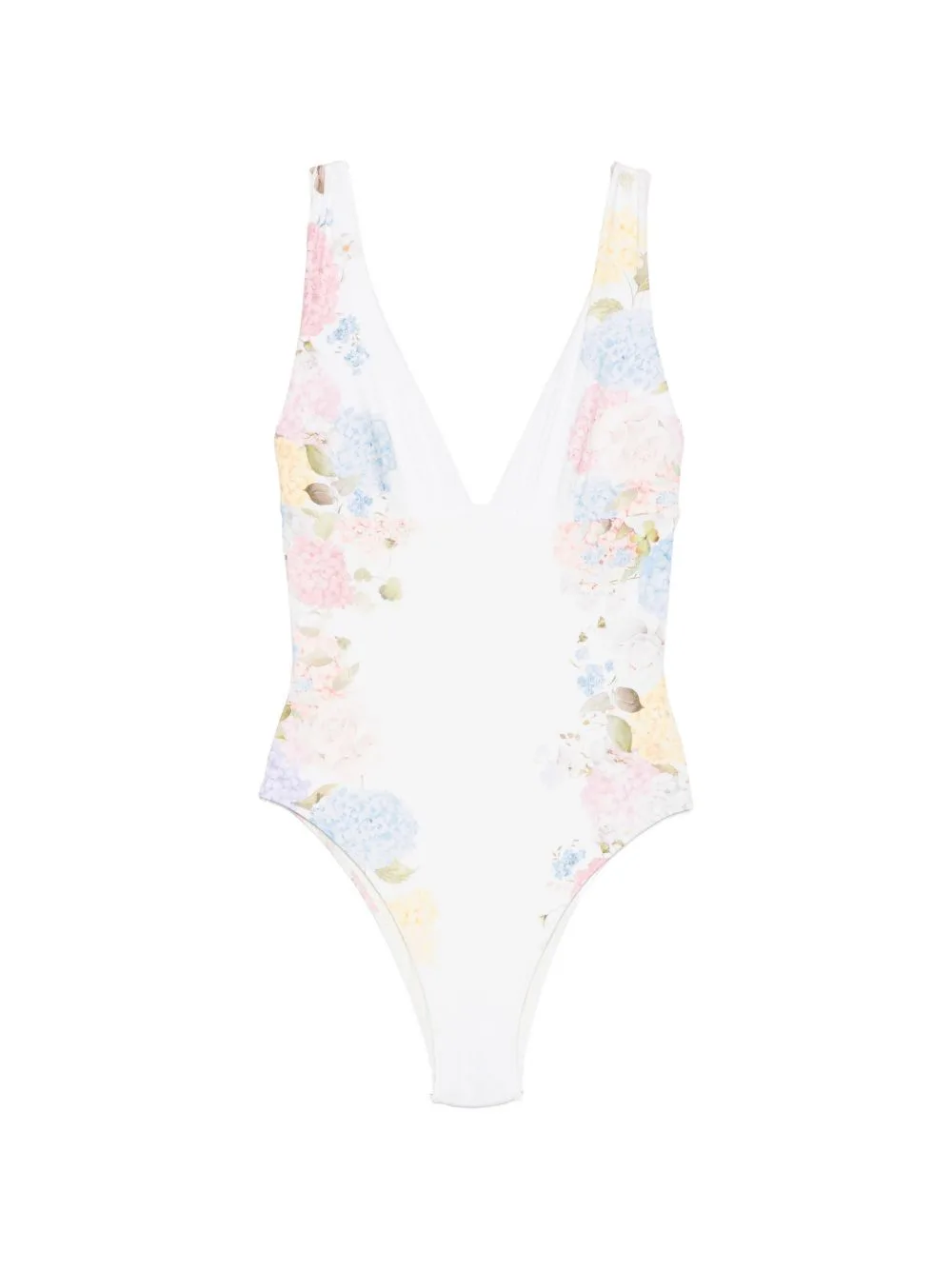 Floral-Print V-Neck Swimsuit by MC2 Saint Barth
