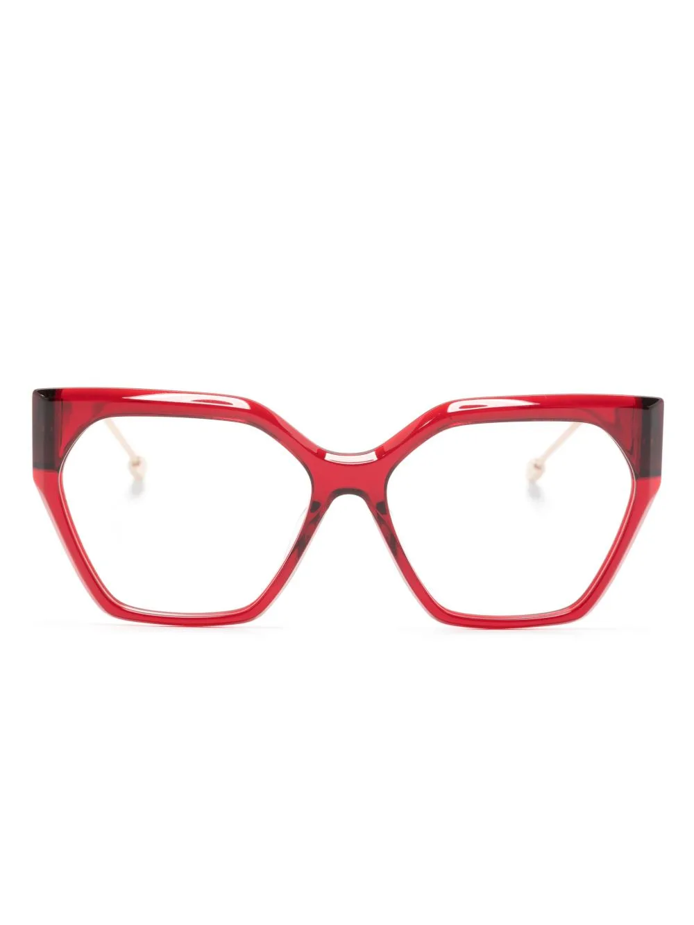 Logo-Plaque Square-Frame Glasses by Philipp Plein Eyewear