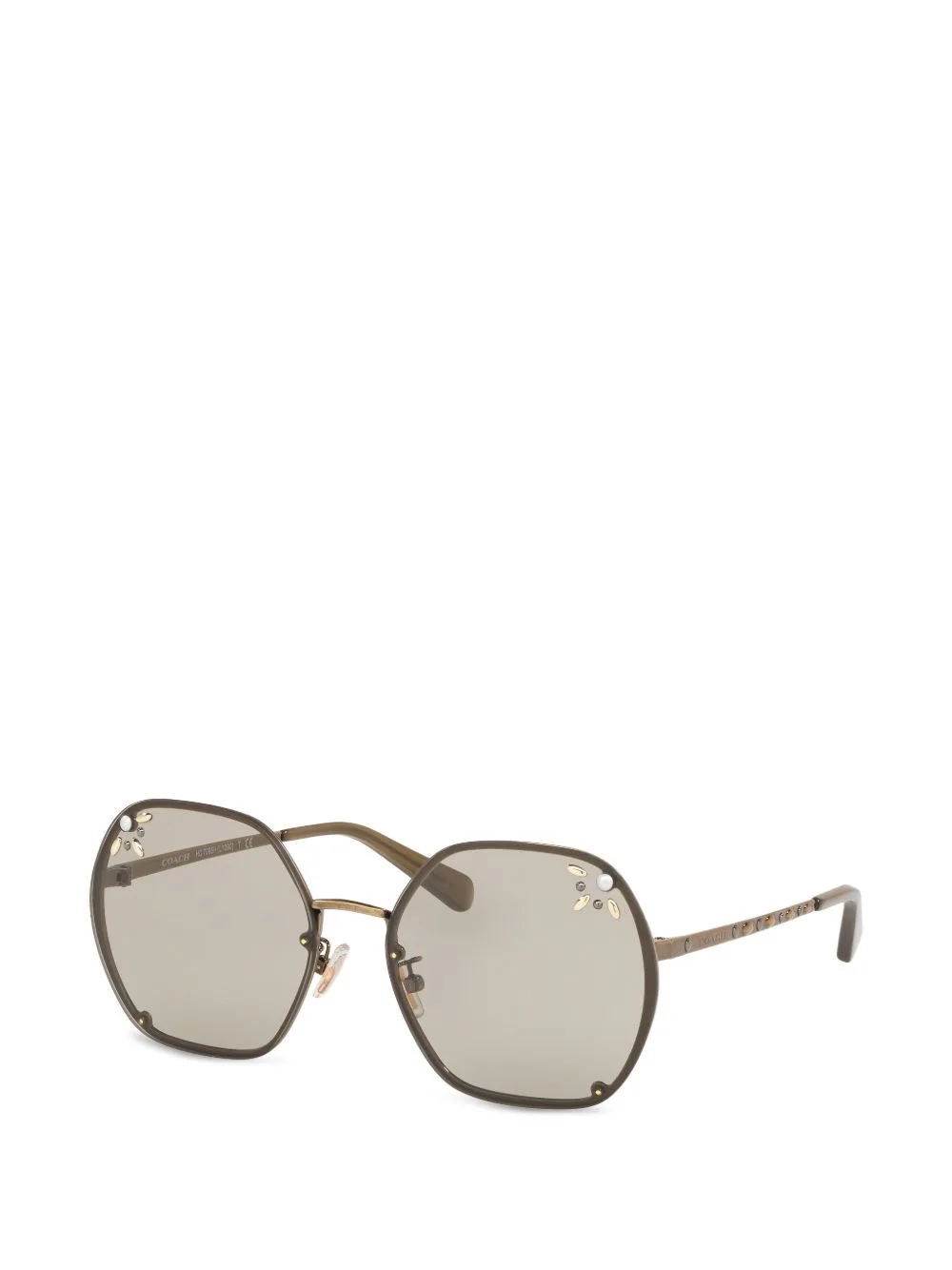 Embellished Geometric-Frame Sunglasses