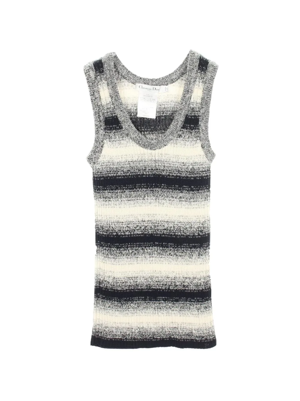 2010s Striped Tank Top by Christian Dior Pre-Owned
