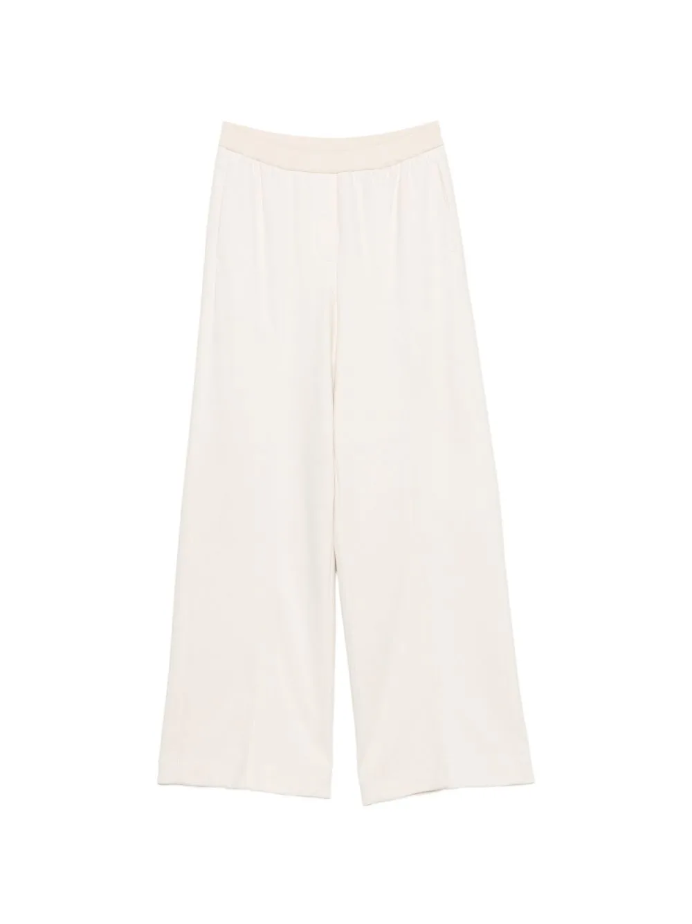 Elasticated-Waistband Wide-Leg Trousers by Peserico