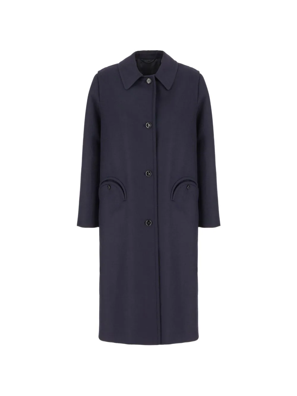 Virgin Wool Smiley Pocket Coat
