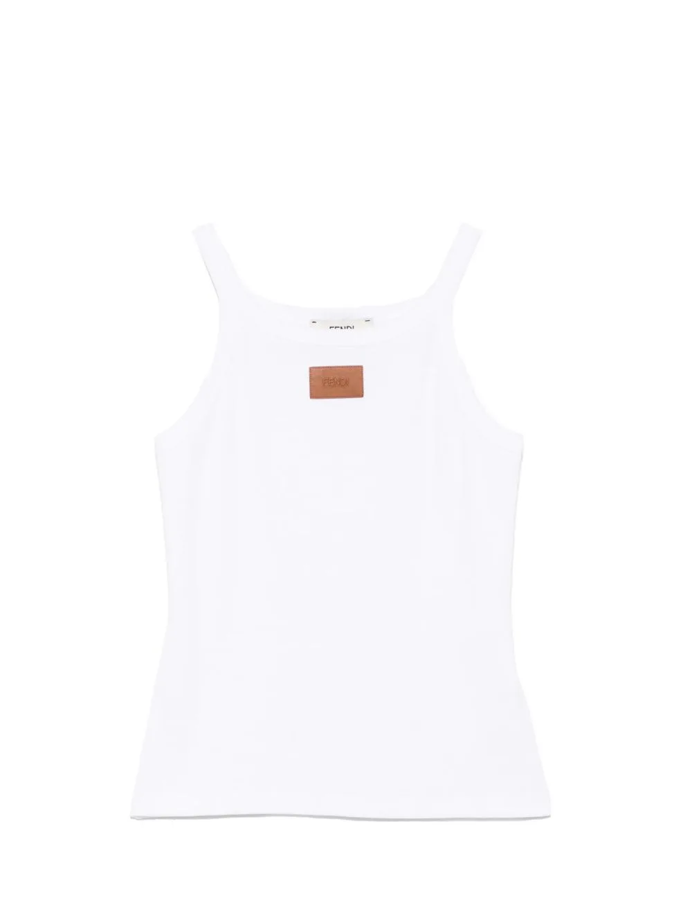 Logo-Patch Ribbed Tank Top by FENDI