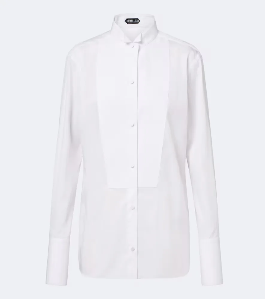 Cotton Twill Tuxedo Shirt by Tom Ford